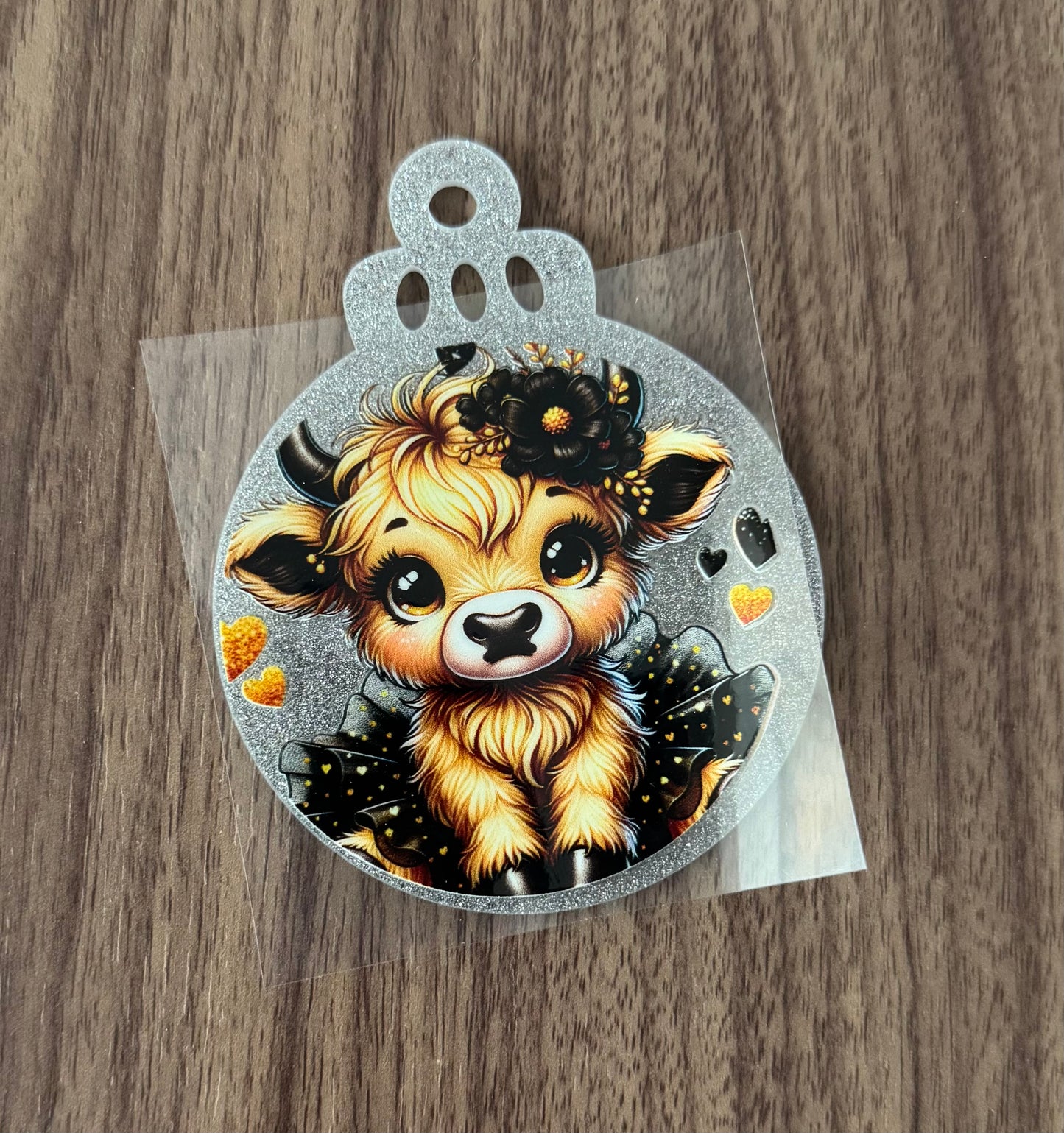 Black Tutu Cow Circle Decal