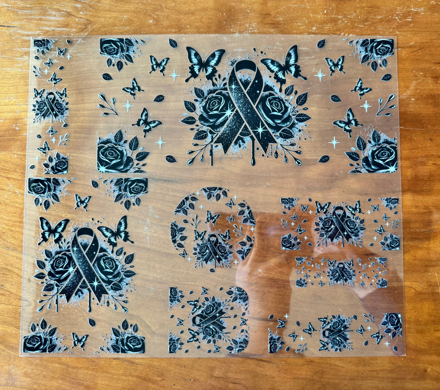 Black Awareness Ribbon Wrap Set