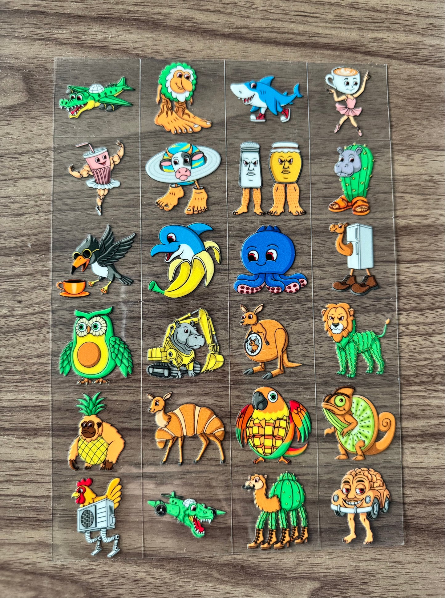 Brain Rot People Kiss Cut Sheet