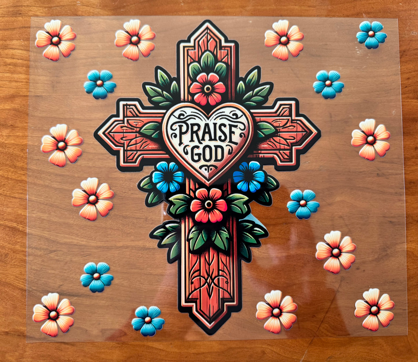 Praise God Cross Cup Wrap