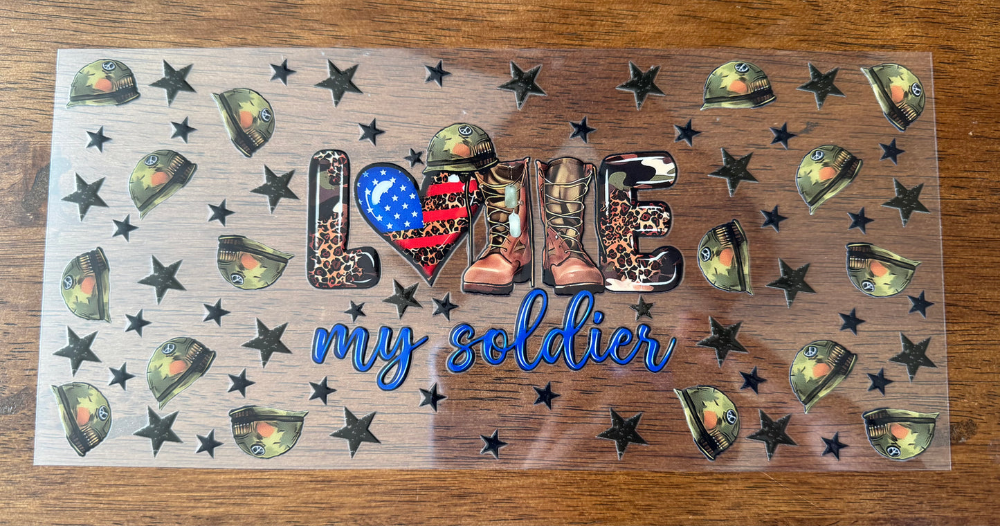 Love My Soldier Cup Wrap