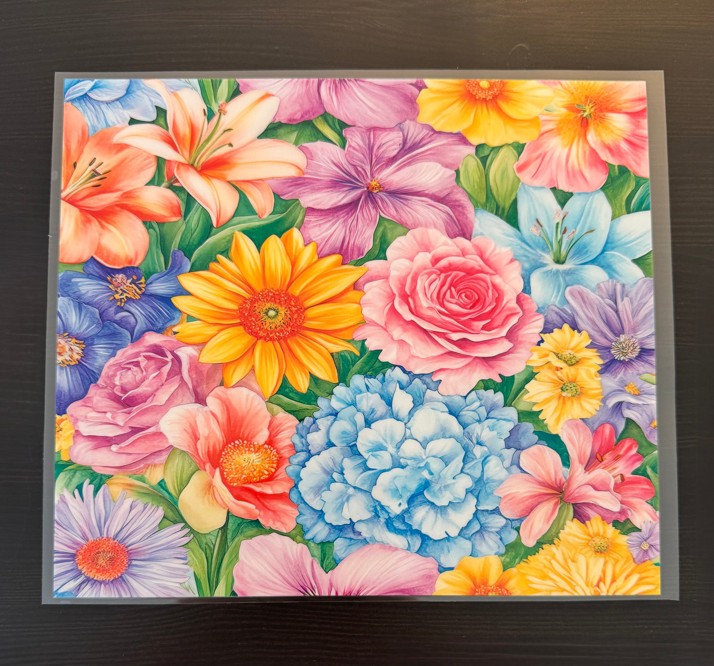 Colorful Flowers Cup Wrap