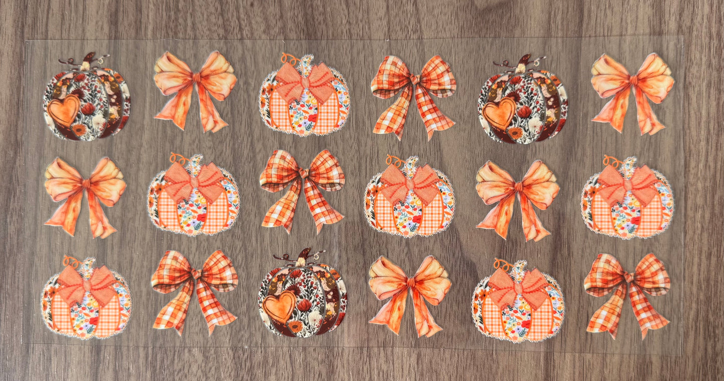 Pumpkins & Bows Cup Wrap