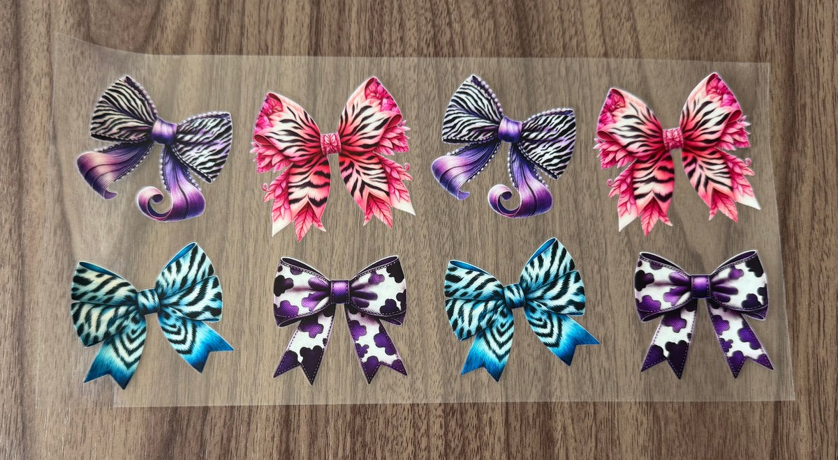 Large Animal Print Bows Cup Wrap