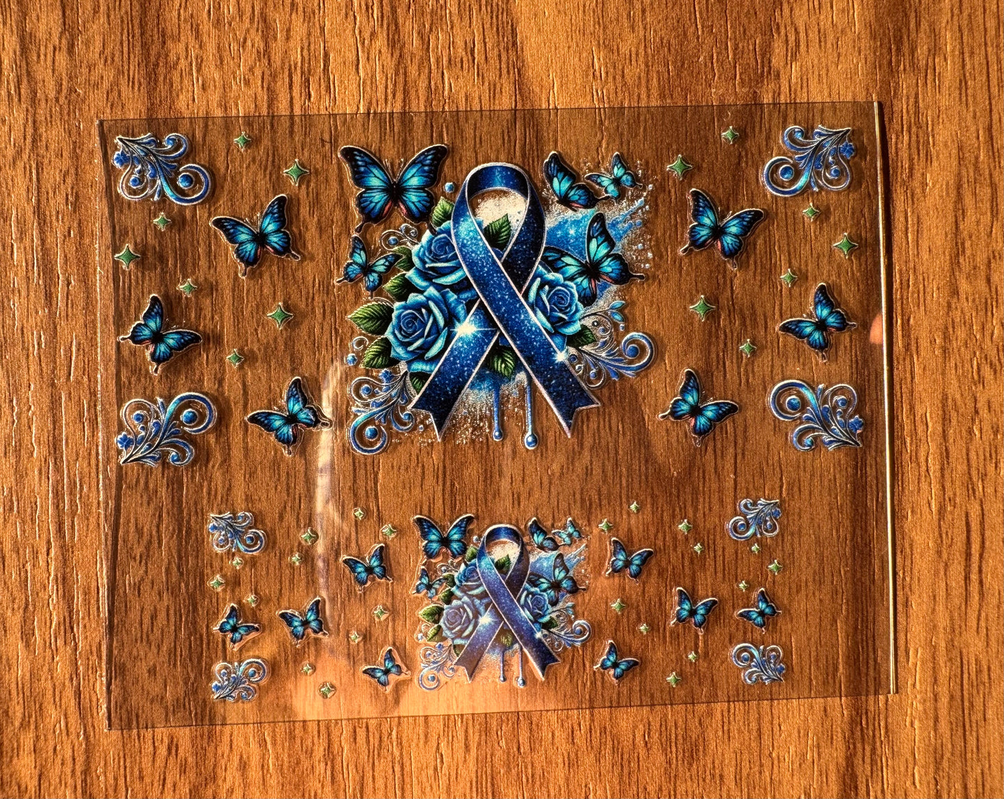 Blue Awareness Ribbon Mini Wrap