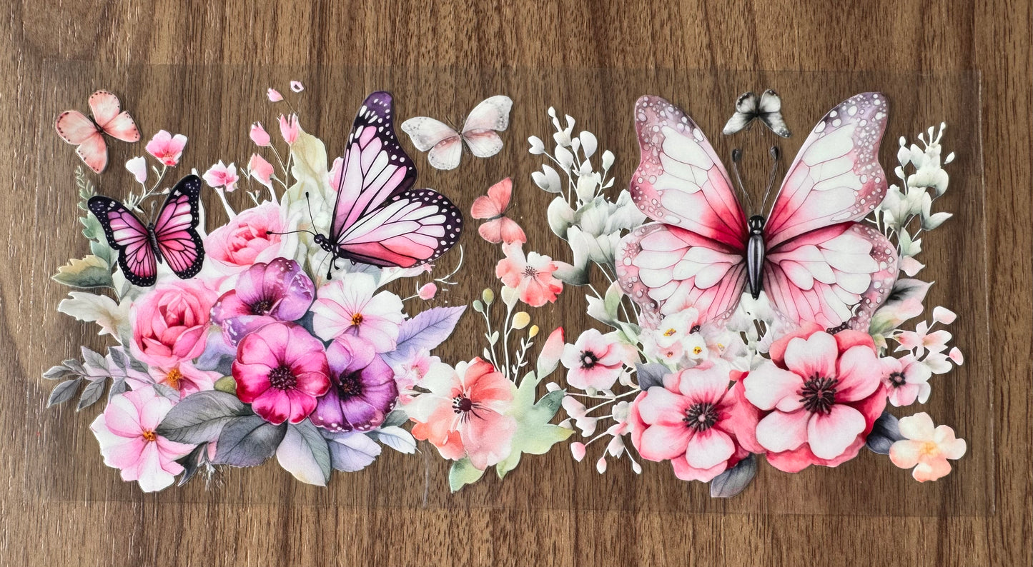 Pink Butterflies Cup Wrap