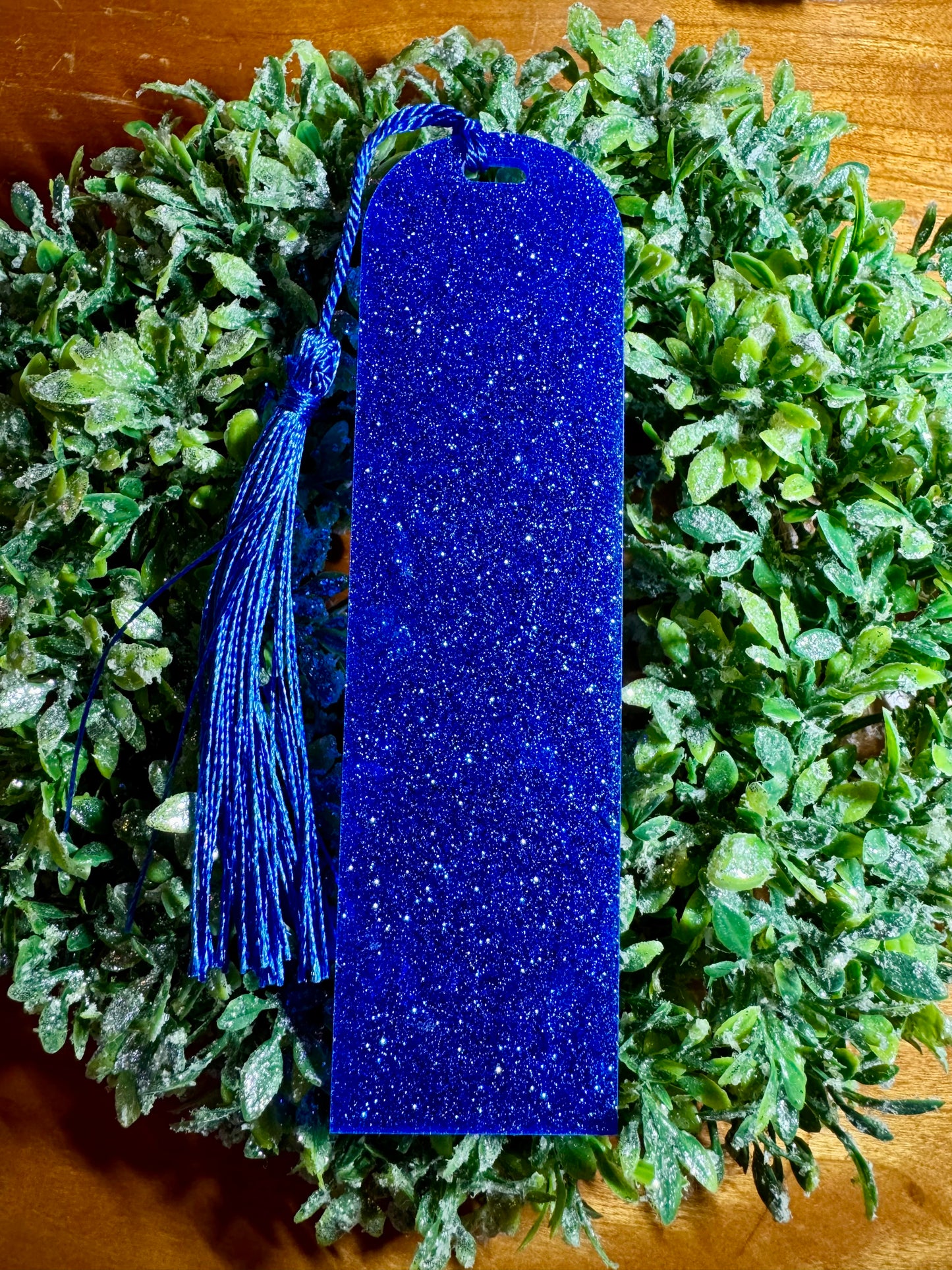 Navy Blue Sparkly Bookmark