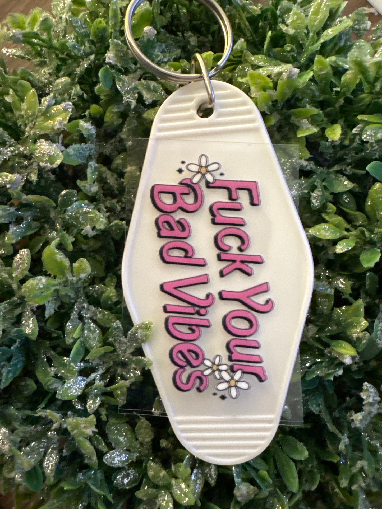 F Your Bad Vibes Keychain Decal