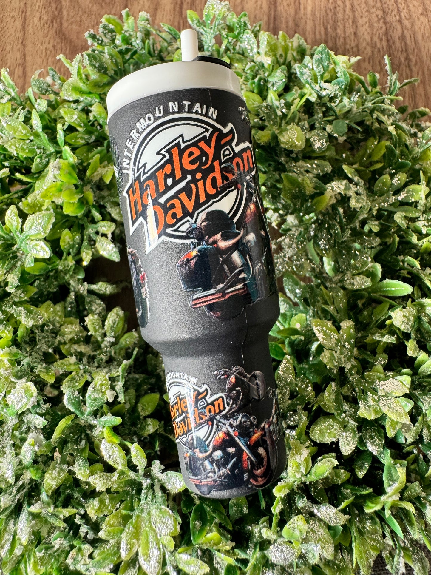 Orange Motorcycle Mini Tumbler Keychain