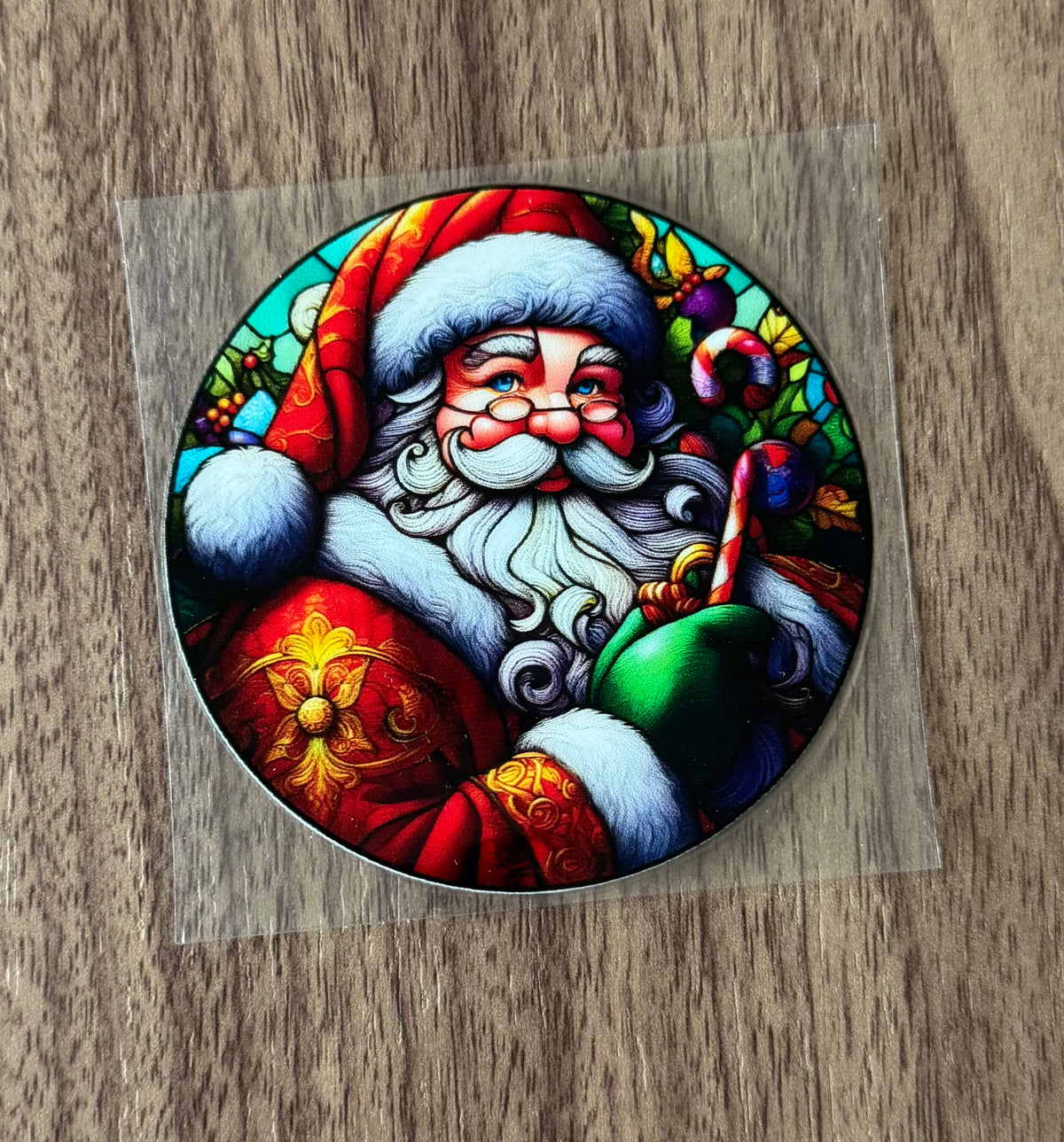 Classic Santa Circle Decal