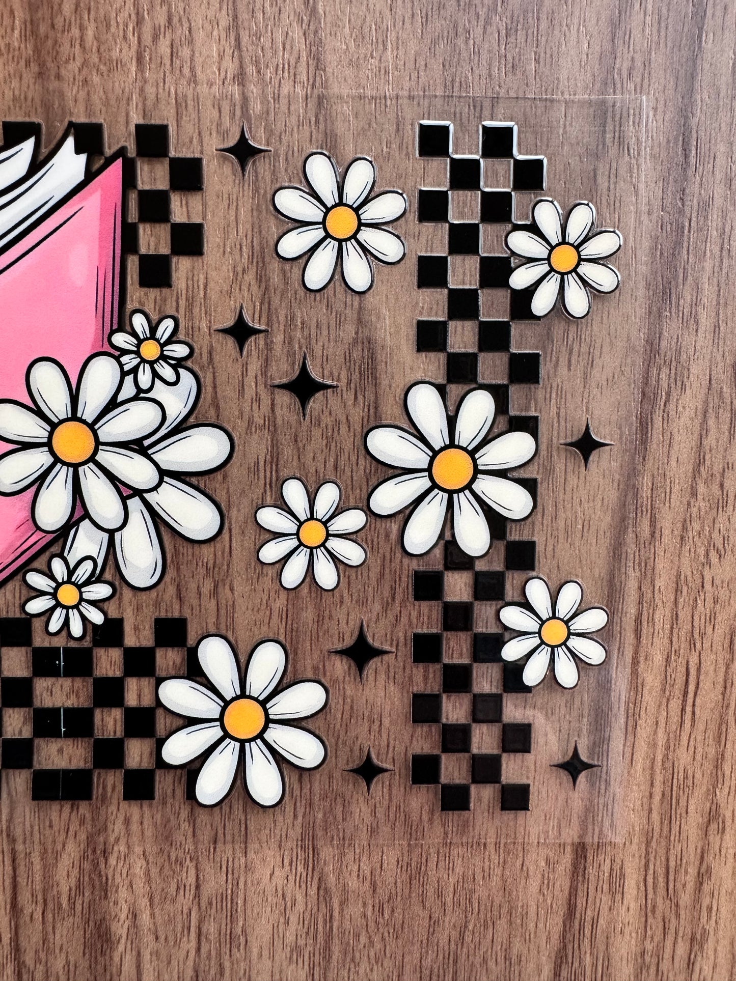 Checkered Book Cup Wrap