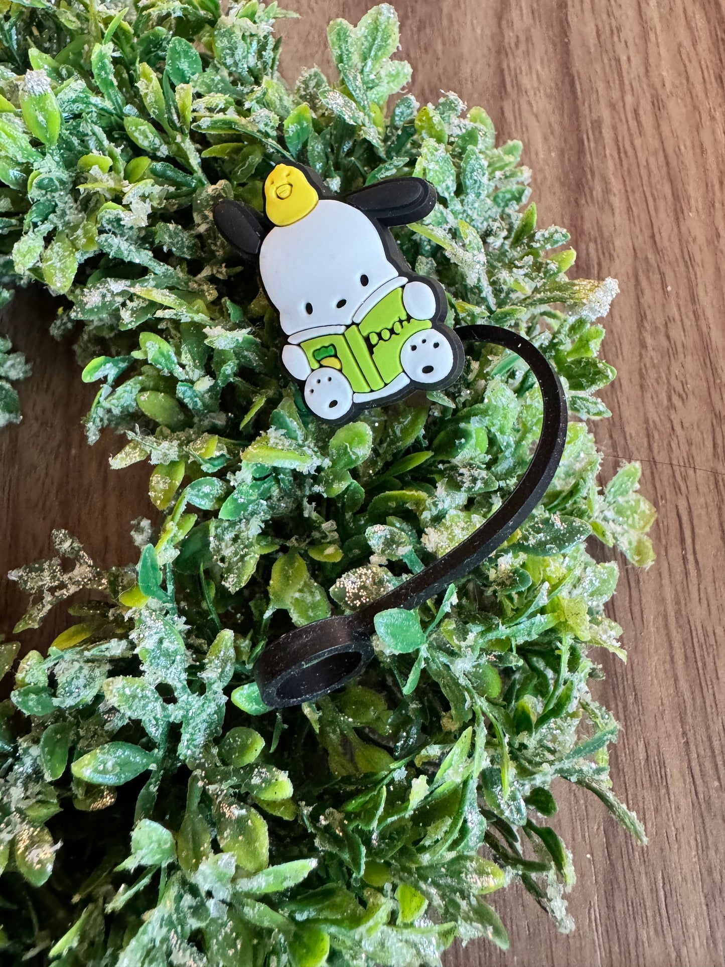 Reading White Kawaii Straw Topper