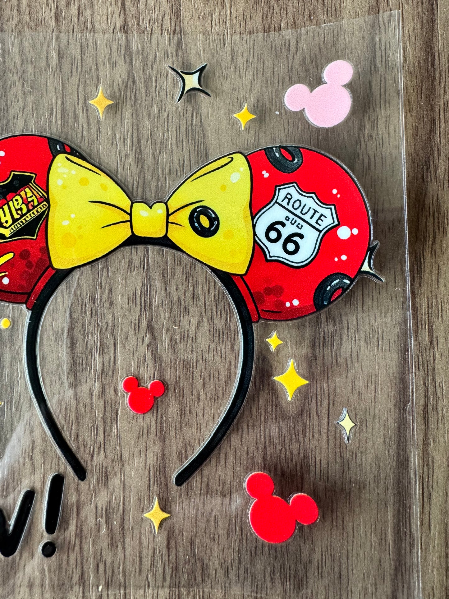 Red Vehicles Headband Cup Wrap