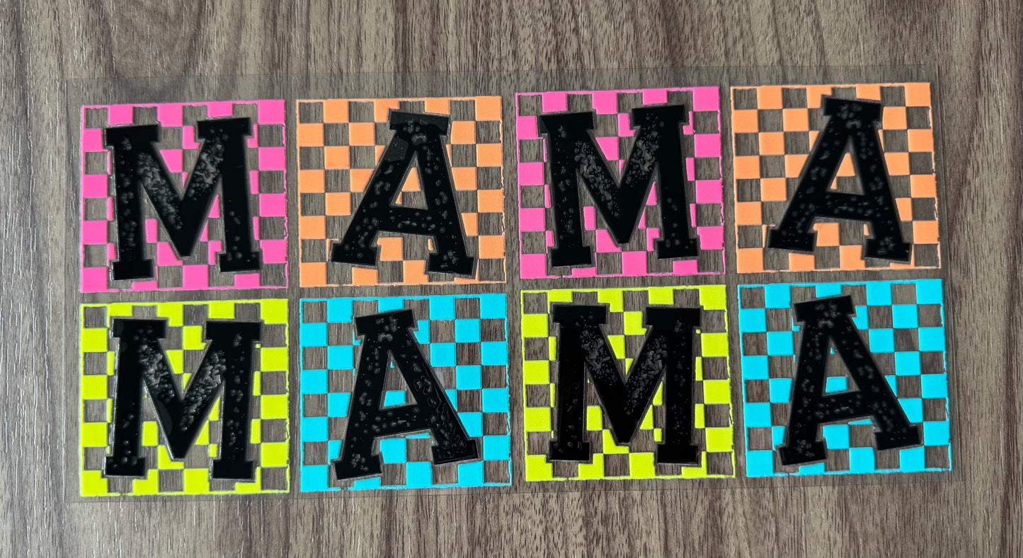 Colorful Checkered Mama Cup Wrap