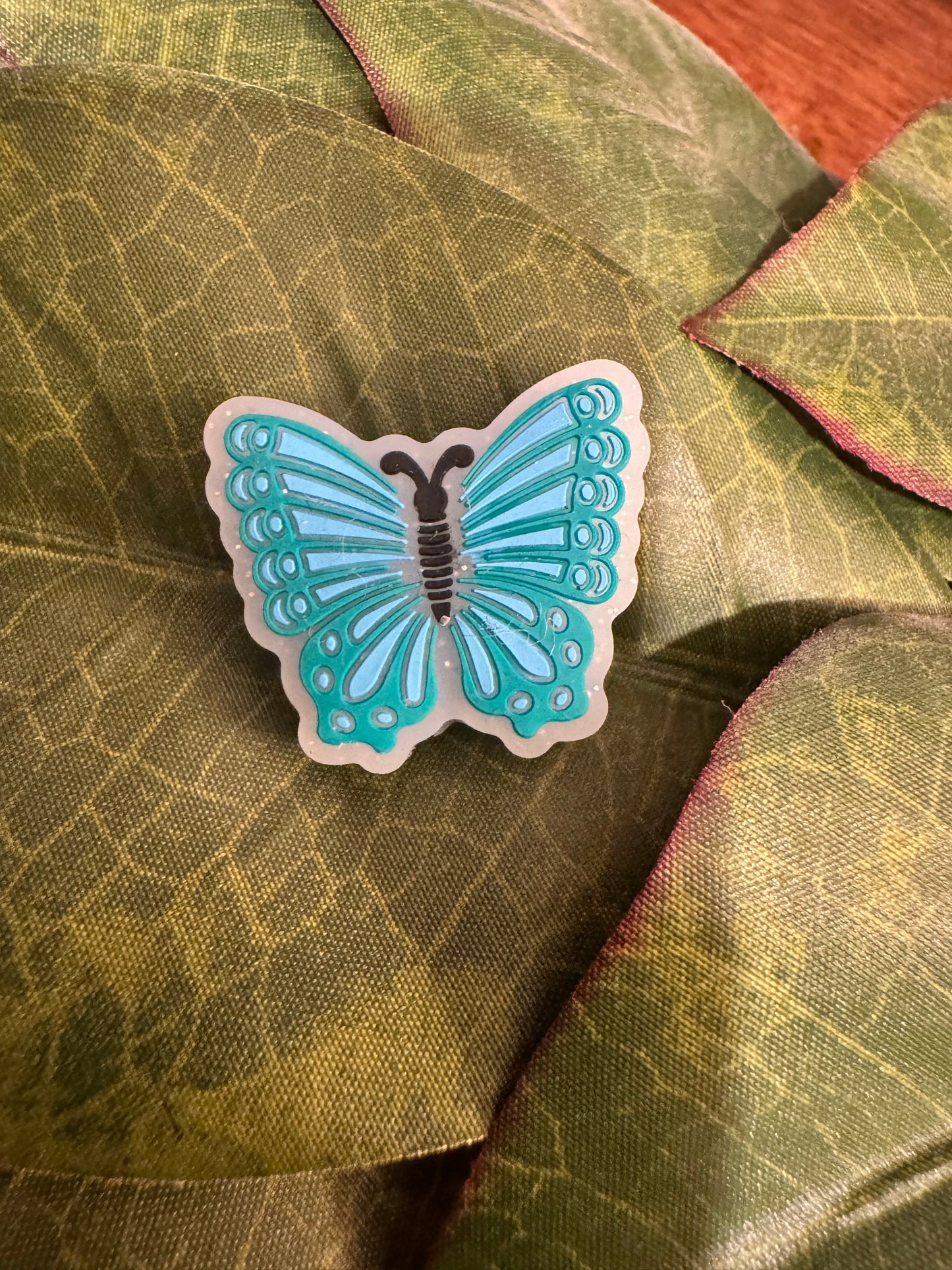 Blue Sparkly Butterfly Focal