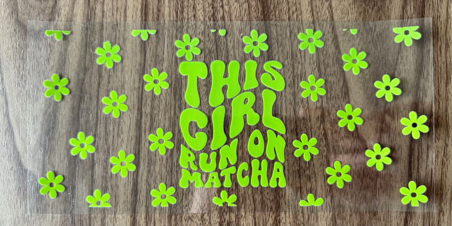 Girl Runs On Matcha Cup Wrap
