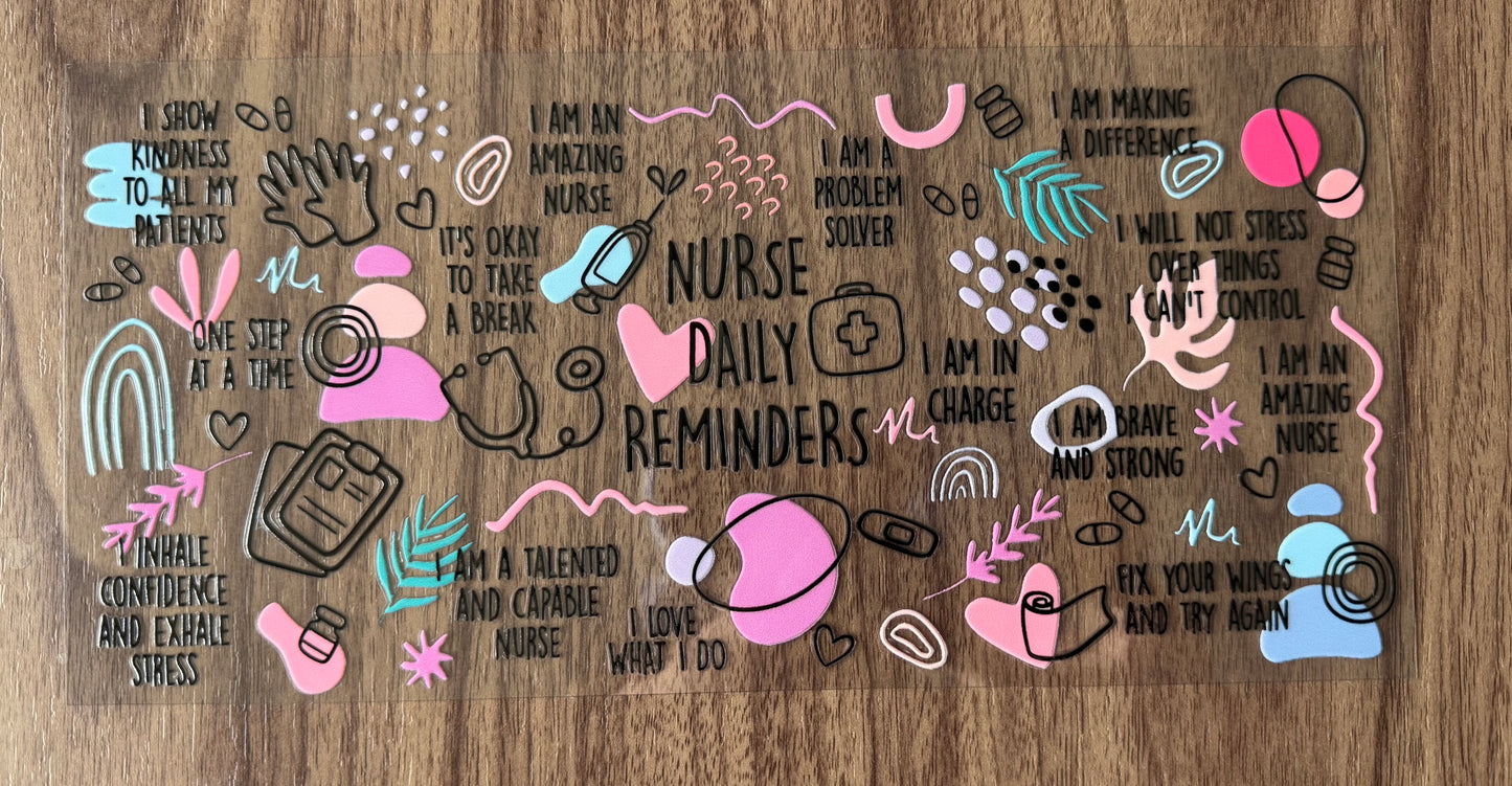 Nurse Daily Reminders Cup Wrap