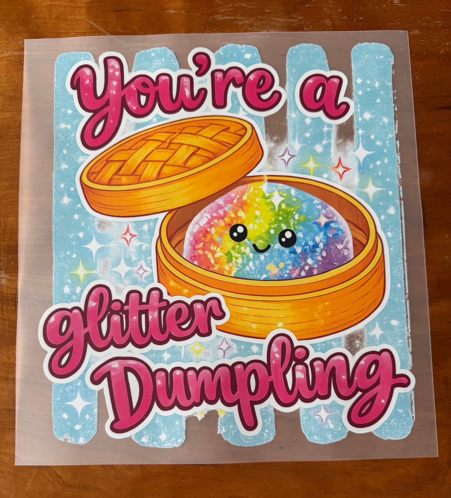 Glitter Dumping Transfer