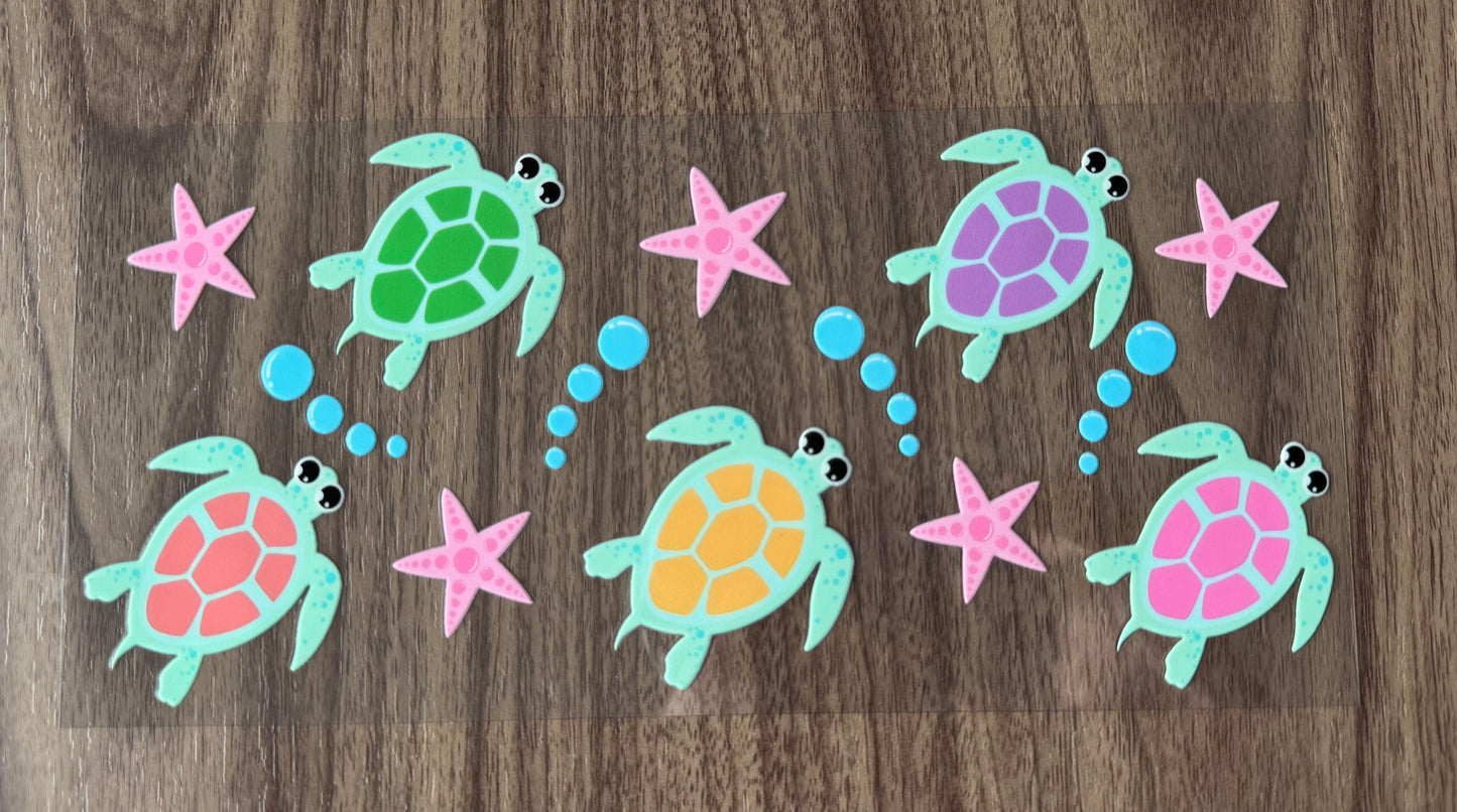 Colorful Sea-turtles Cup Wrap