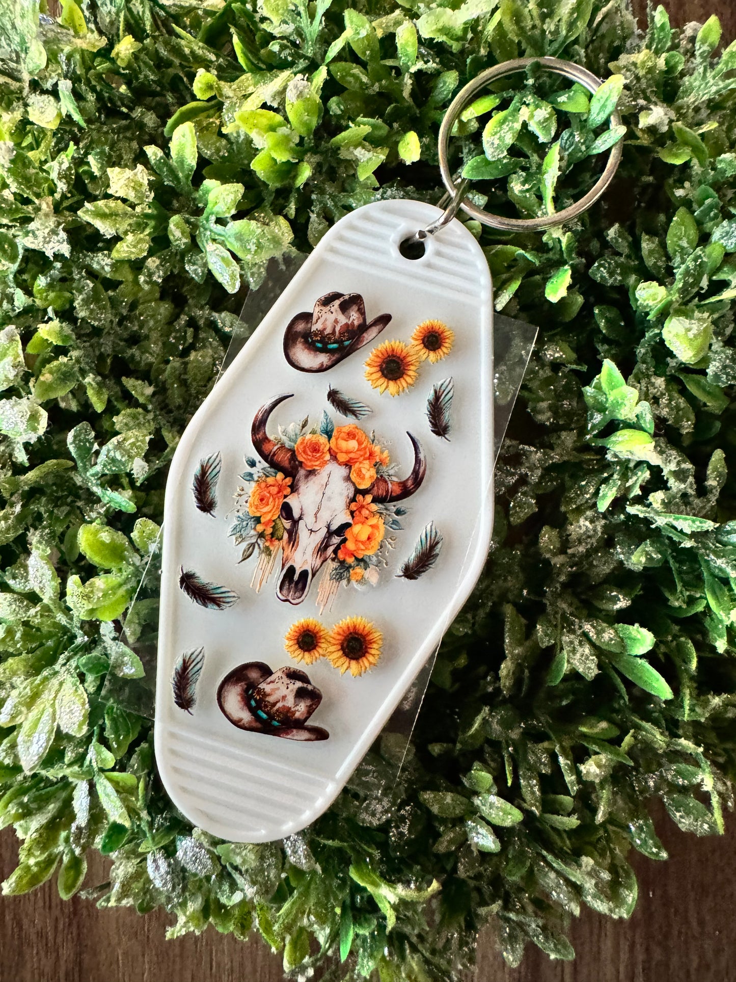 Western Bull Keychain Decal