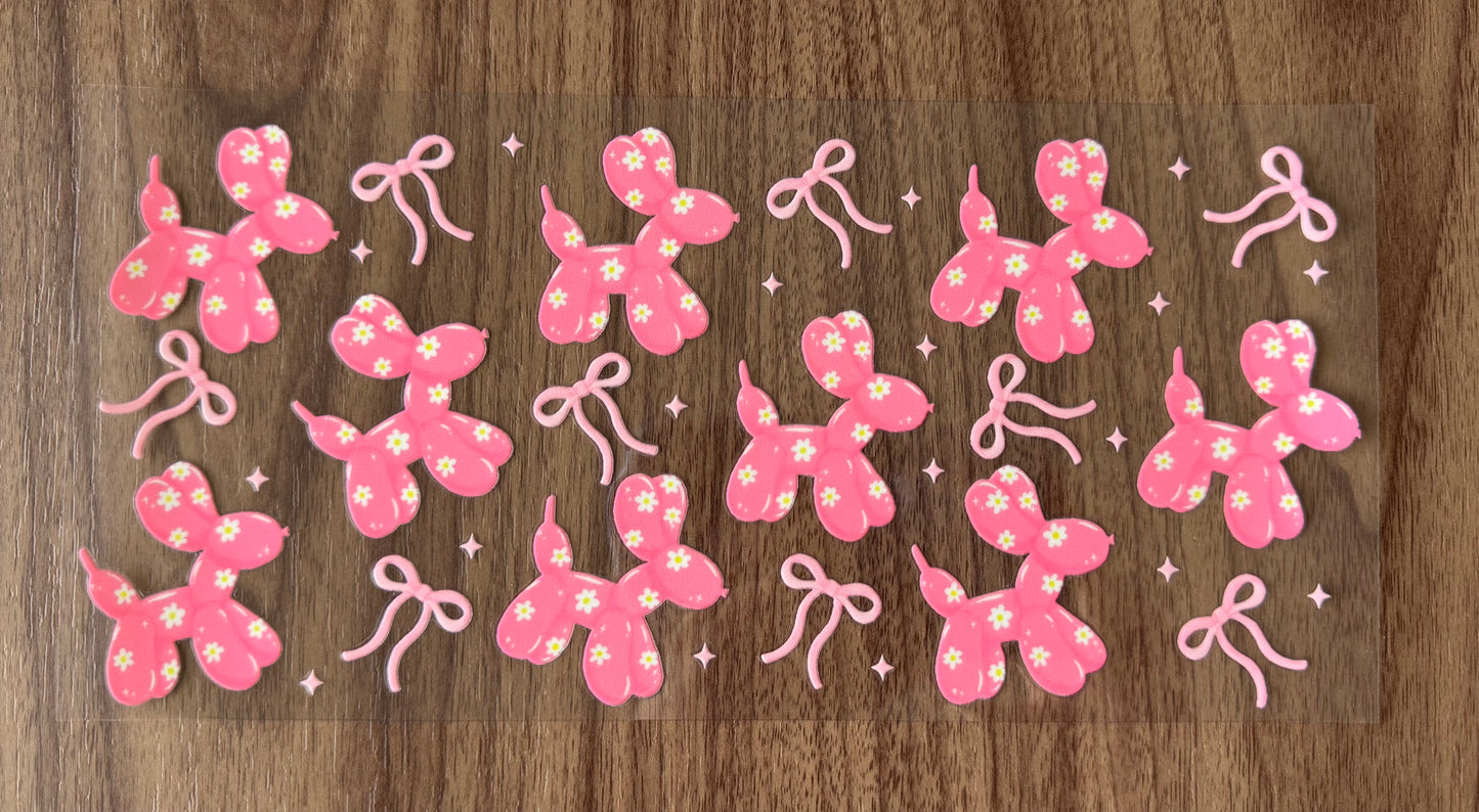 Pink Balloon Dogs Cup Wrap