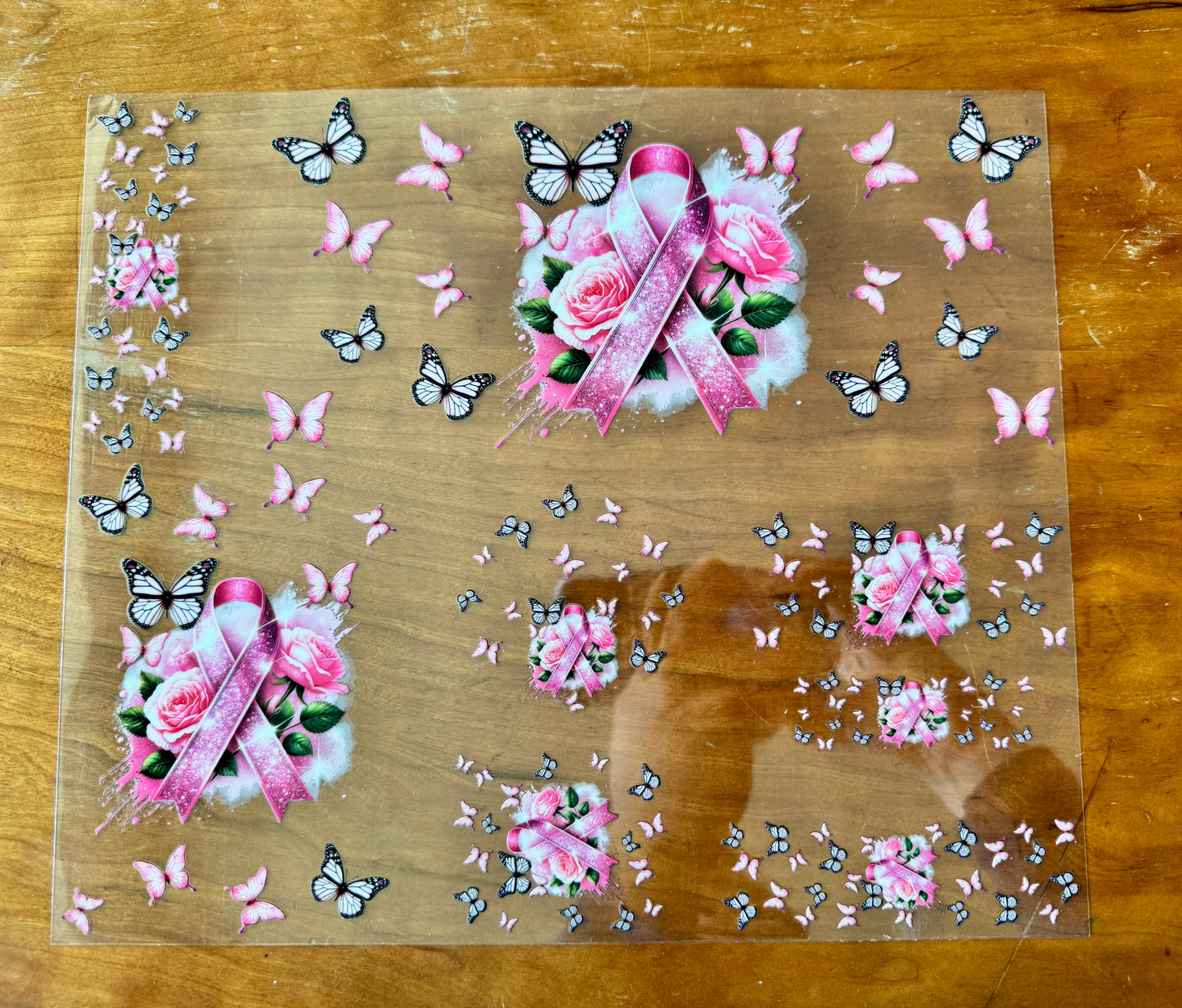 Pink Awareness Ribbon Wrap Set