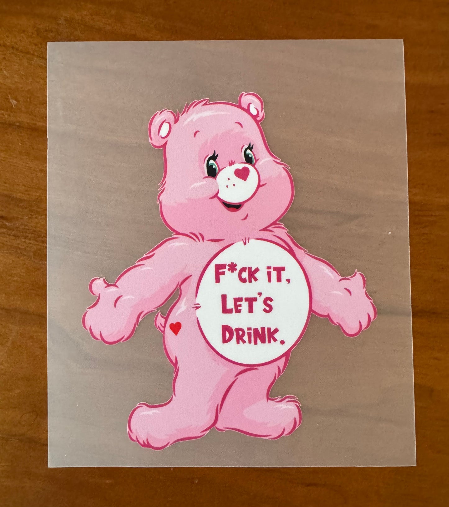 Pink Swear Bear Transfer