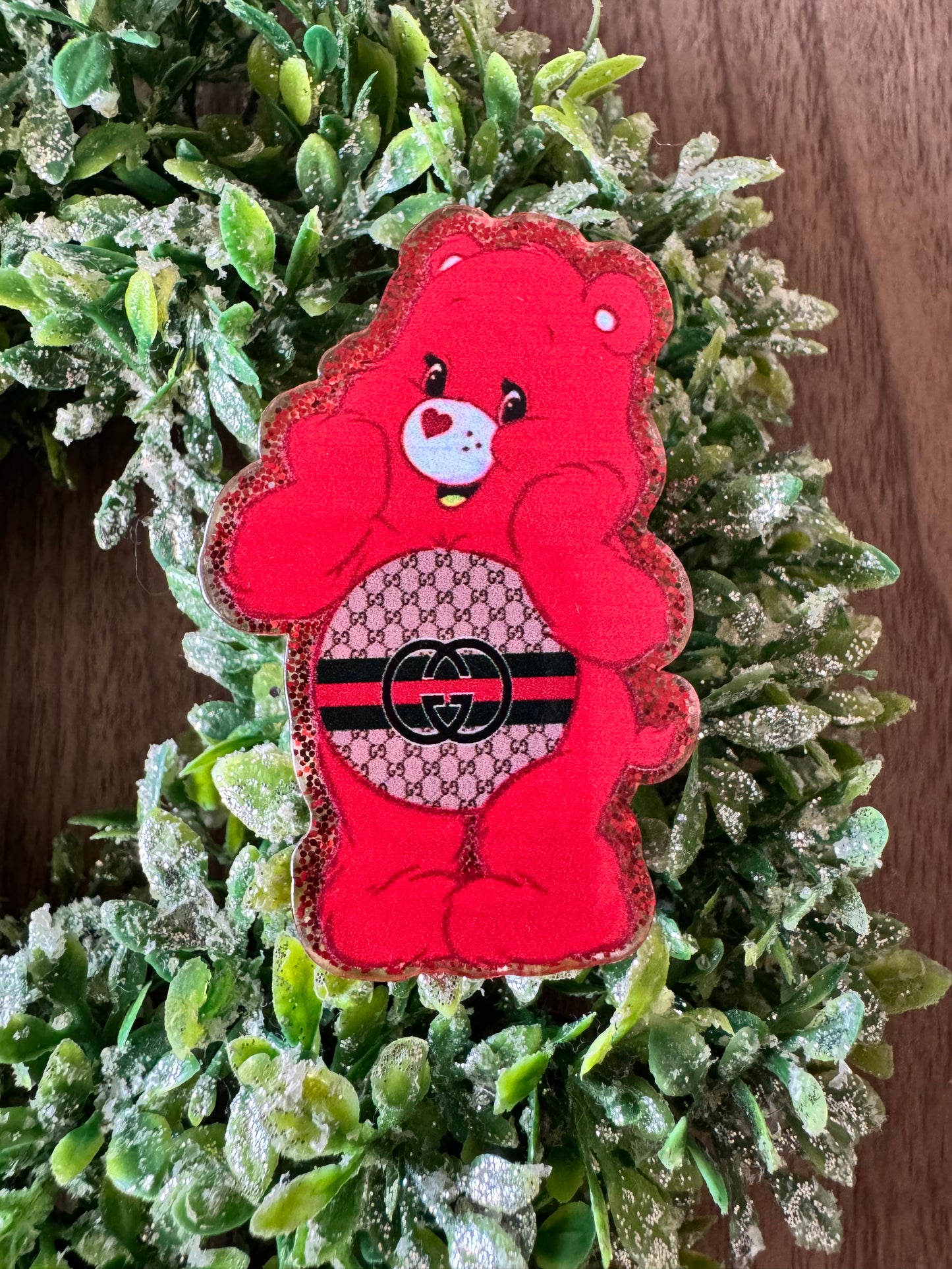 Red G Boujee Bear Acrylic