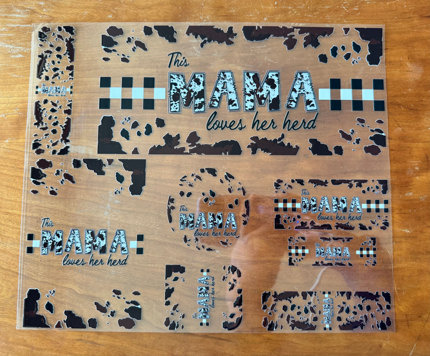 Cow Print Mama Wrap Set