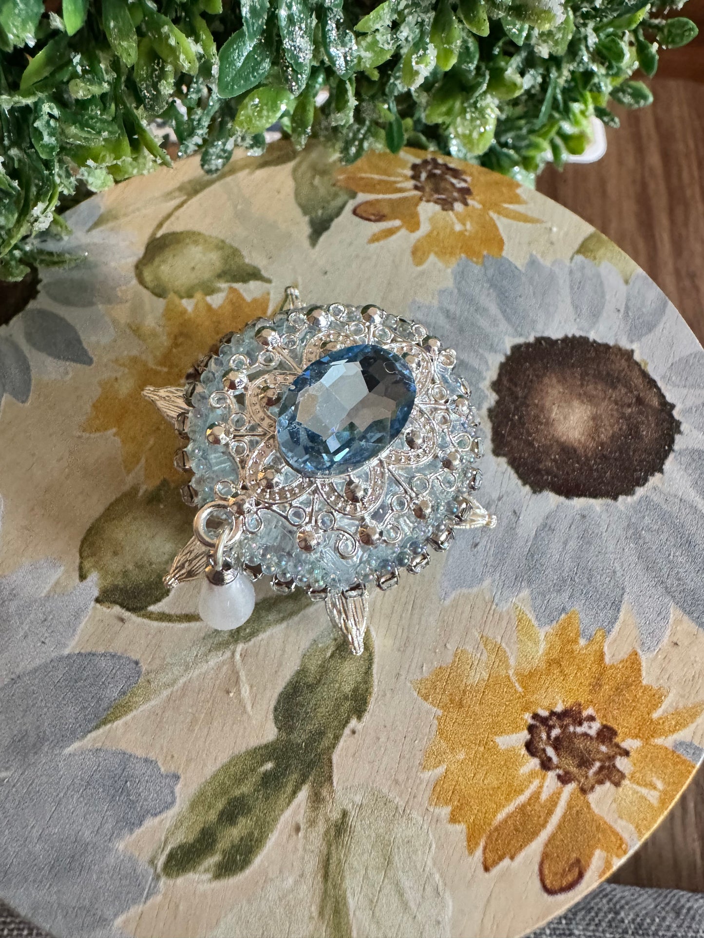 Blue Crystal Snowflake Topper