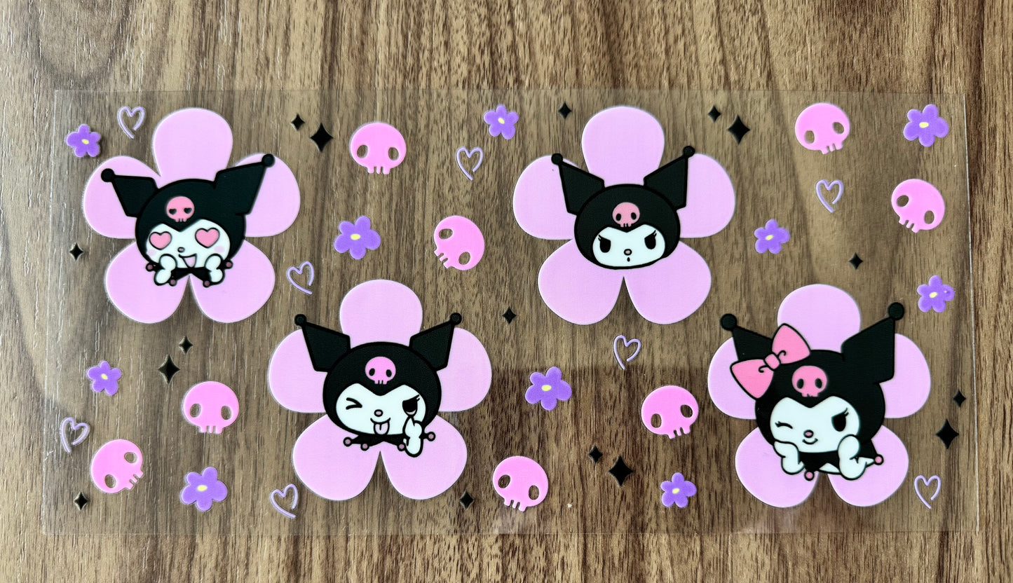 Purple Kawaii Flowers Cup Wrap