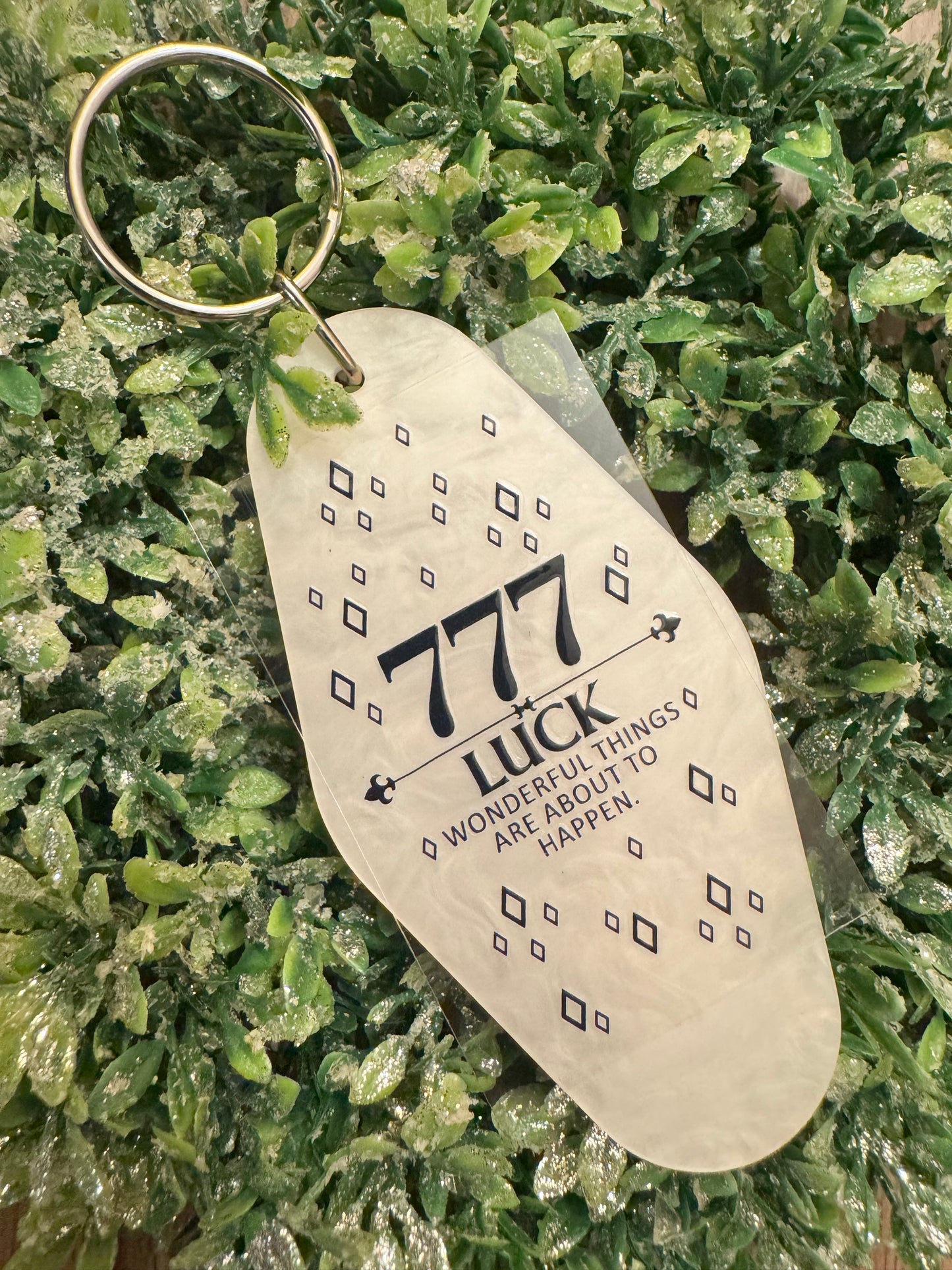 Angel Numbers 777 Luck Keychain Decal