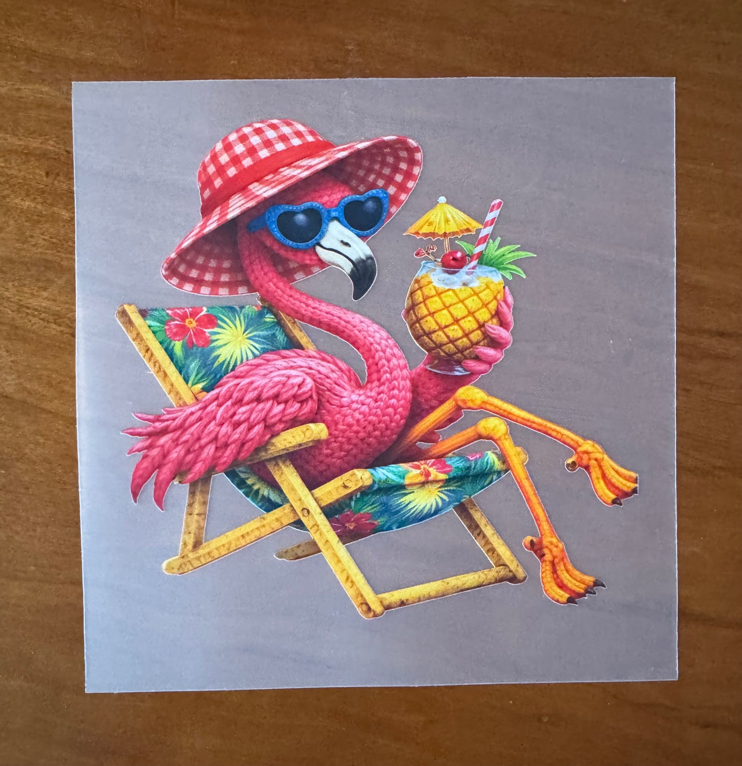 Lounging Flamingo Transfer