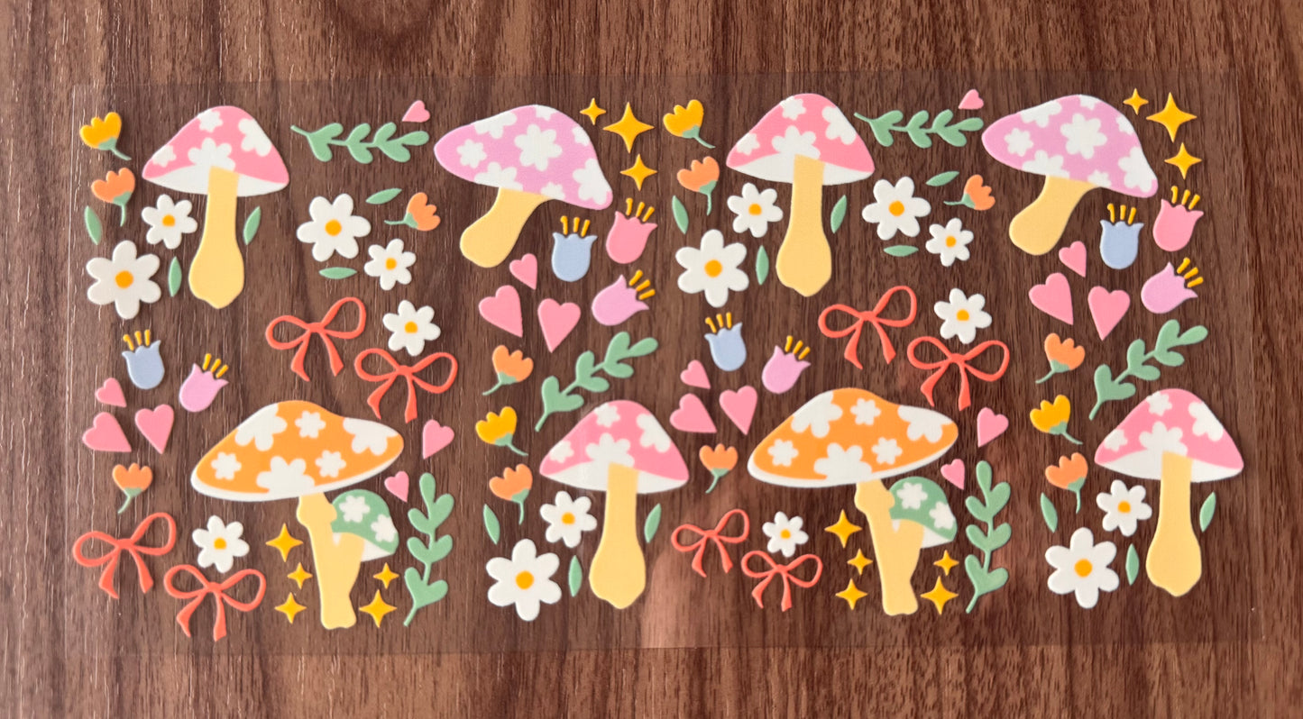 Flowery Mushrooms Cup Wrap