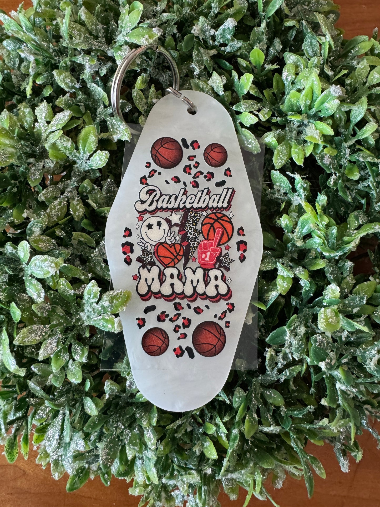 Basketball Mama Keychain Decal