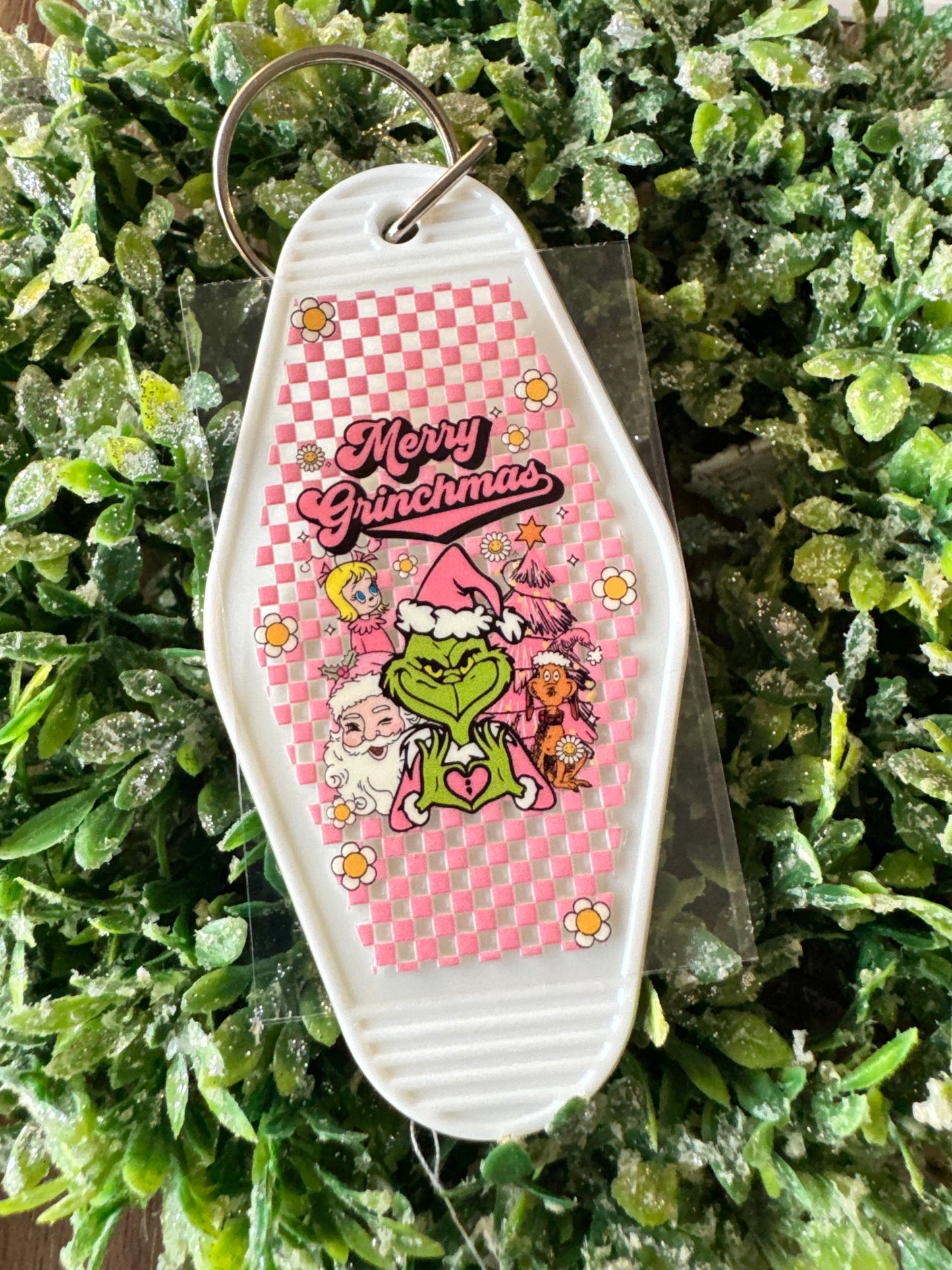 Checkered Green Guy Keychain Decal