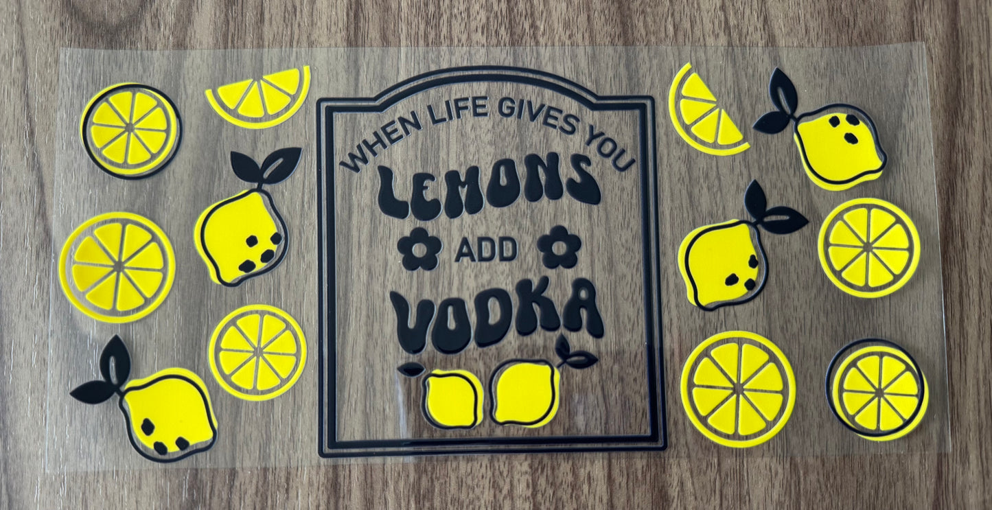 Lemons Add Vodka Cup Wrap