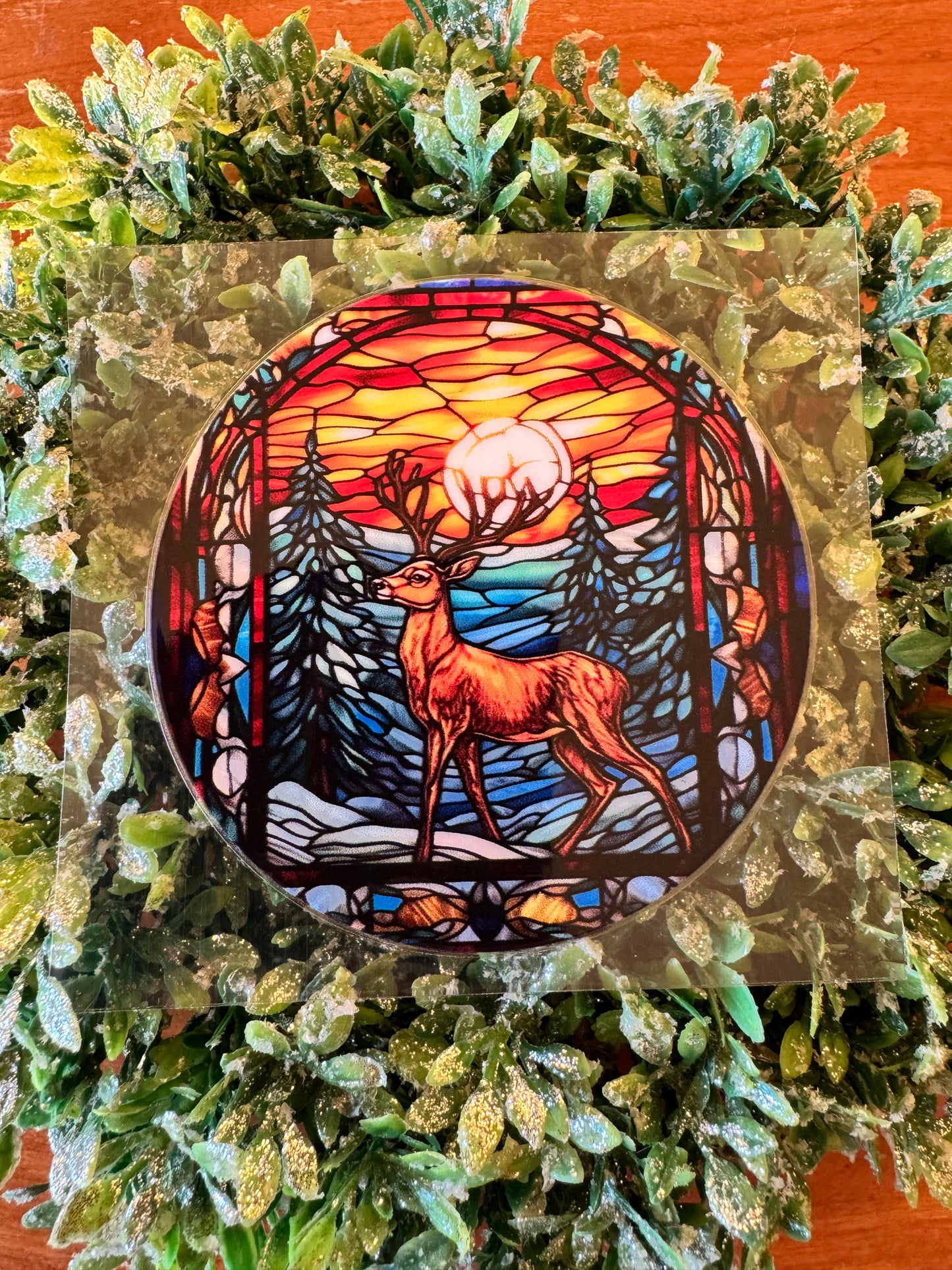 Woodland Deer Circle Decal