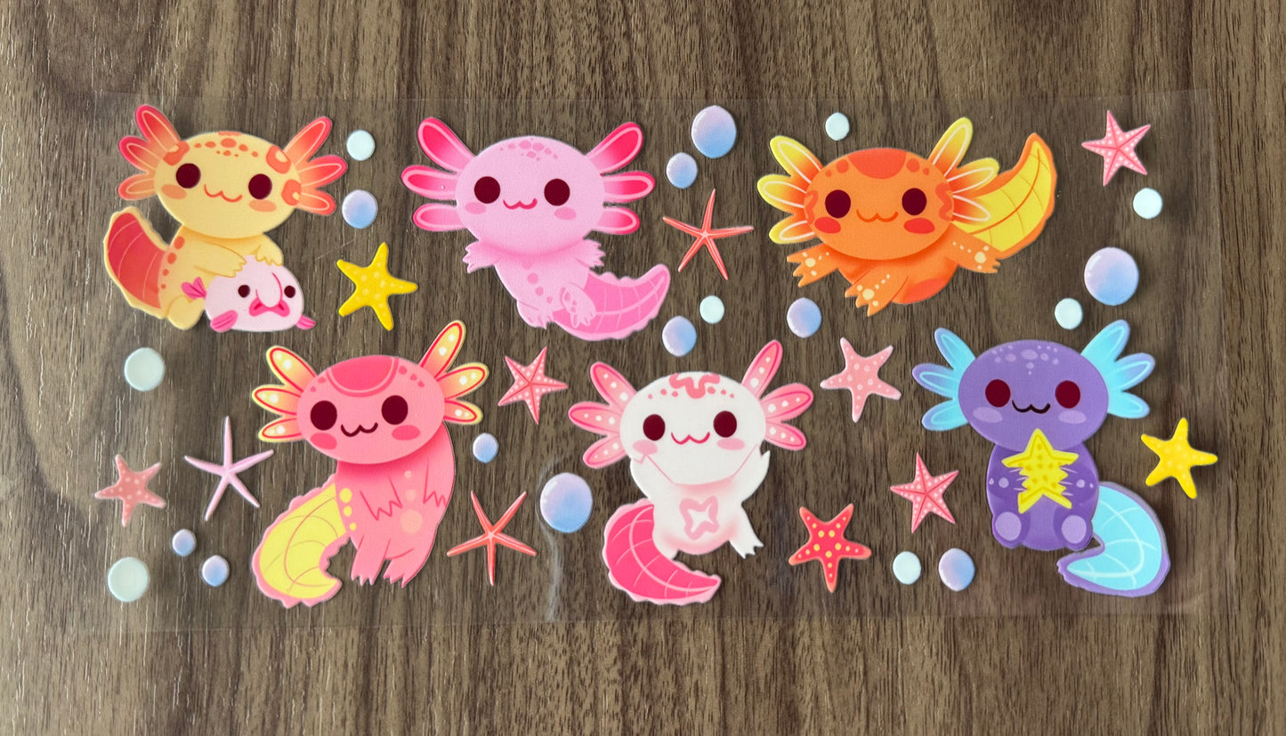Colorful Axolotls Cup Wrap