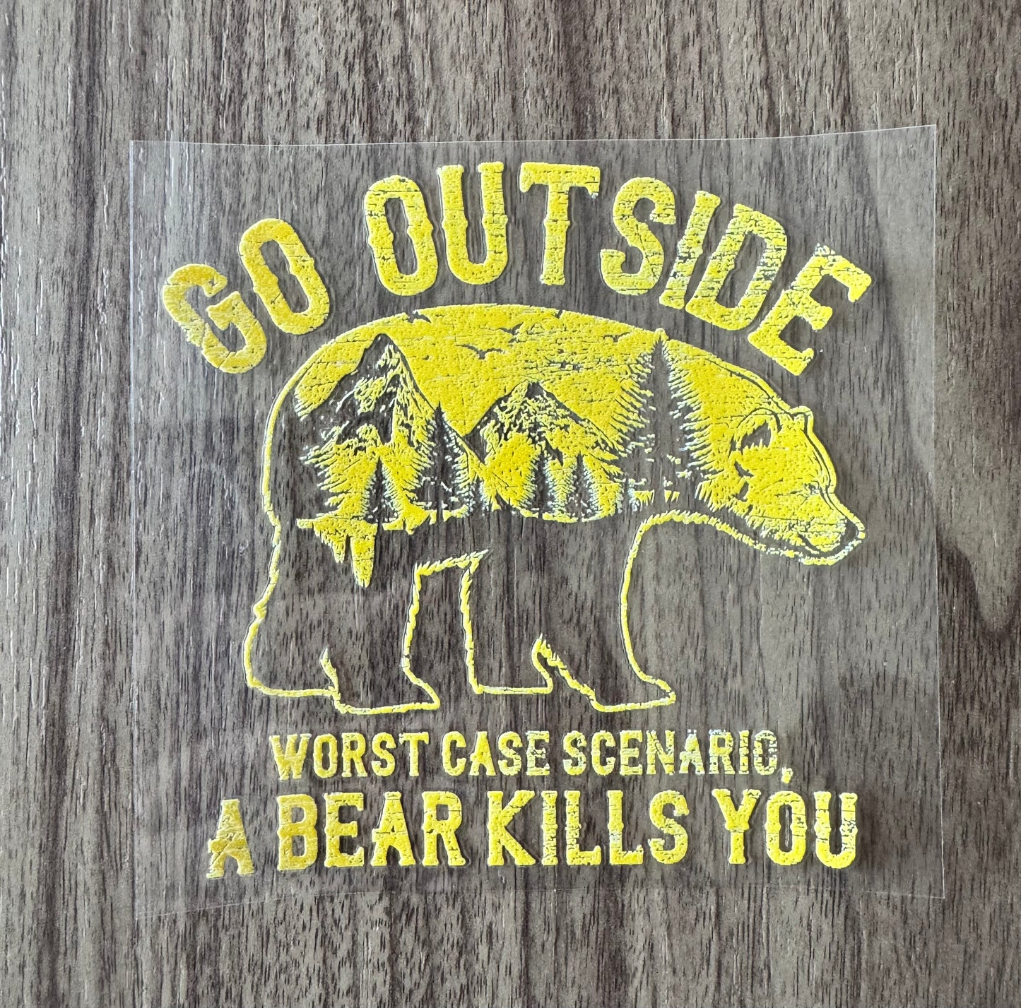 Go Outside Bear Decal