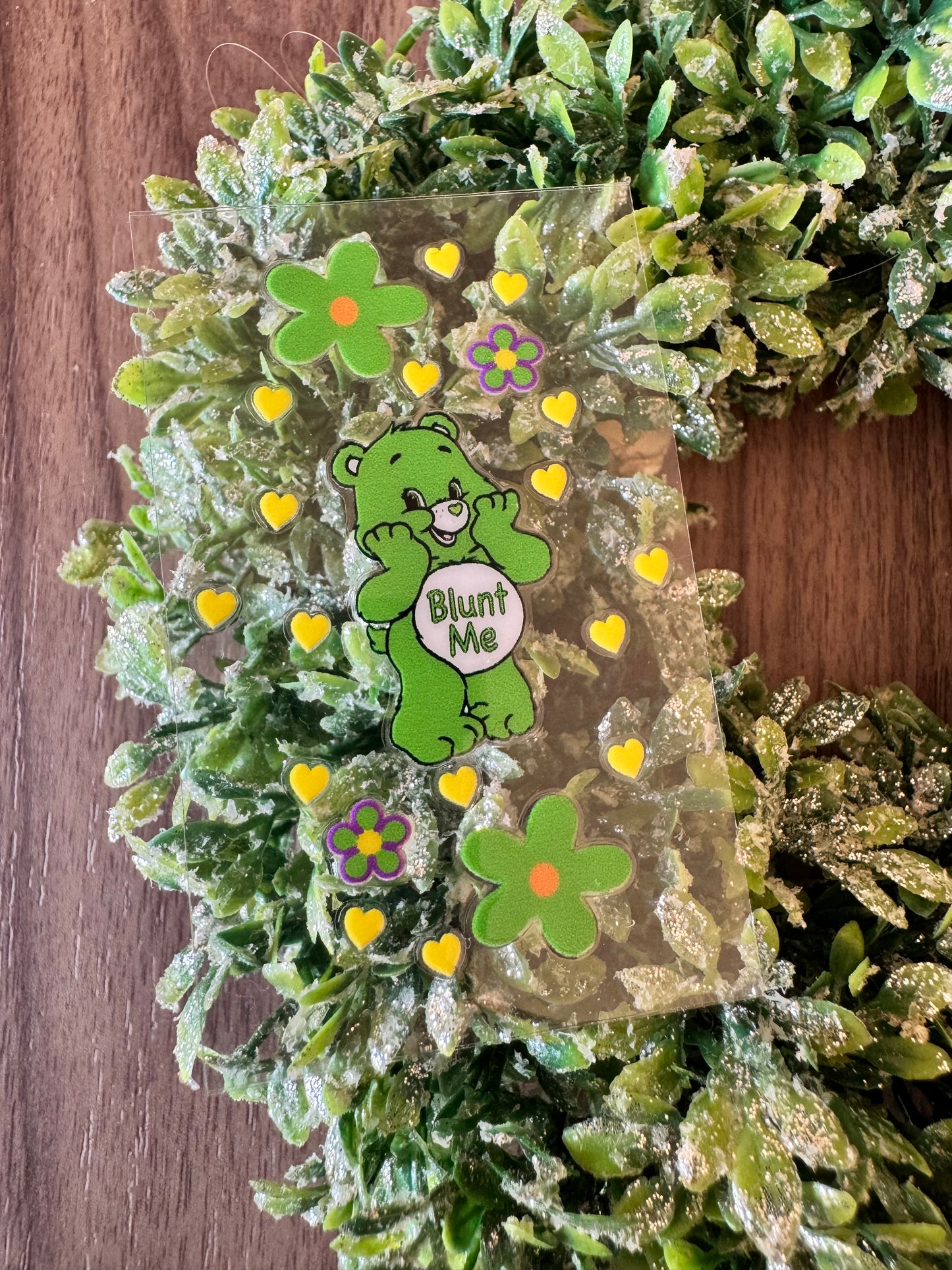 Green Swear Bear Keychain Decal