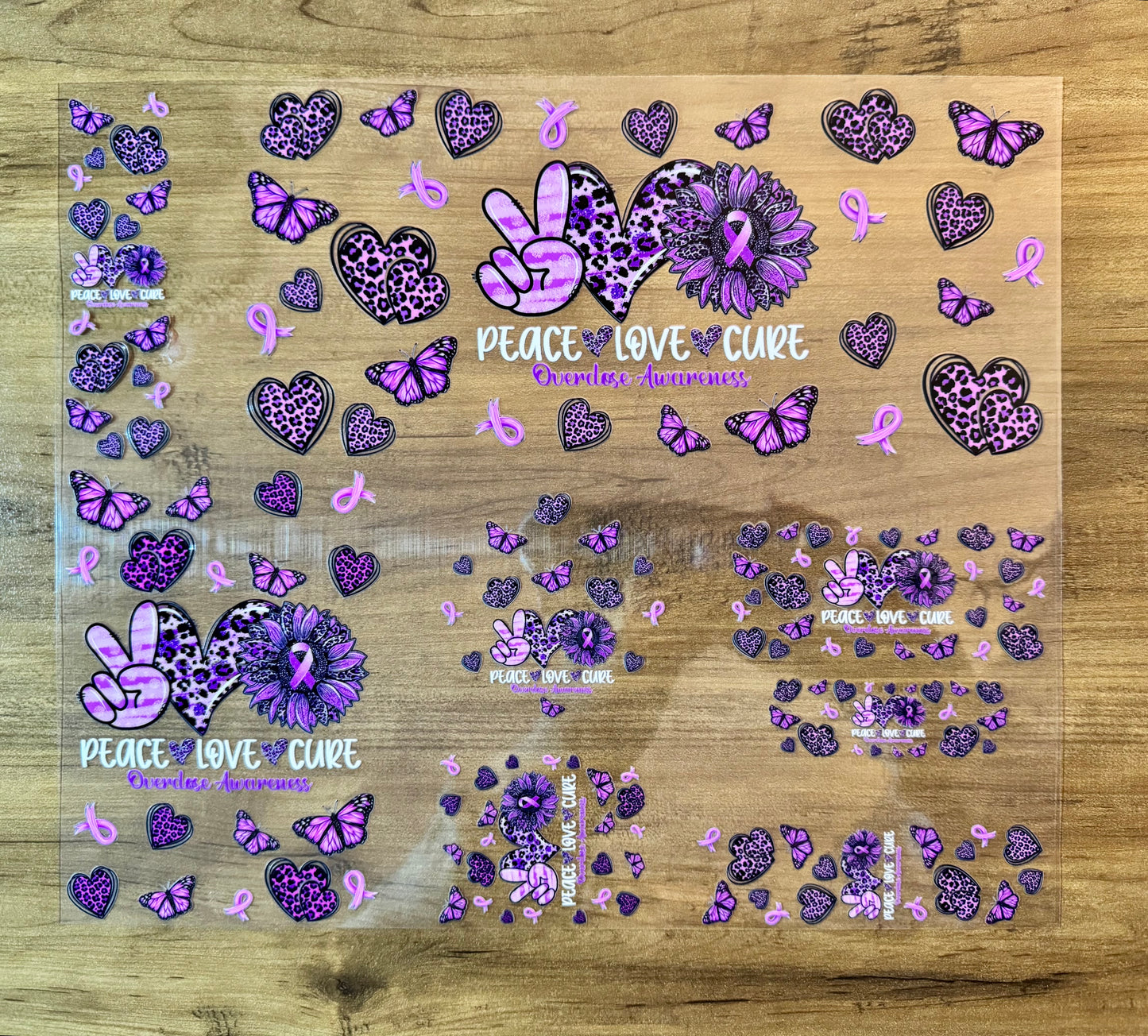 Purple Awareness Ribbon Wrap Set
