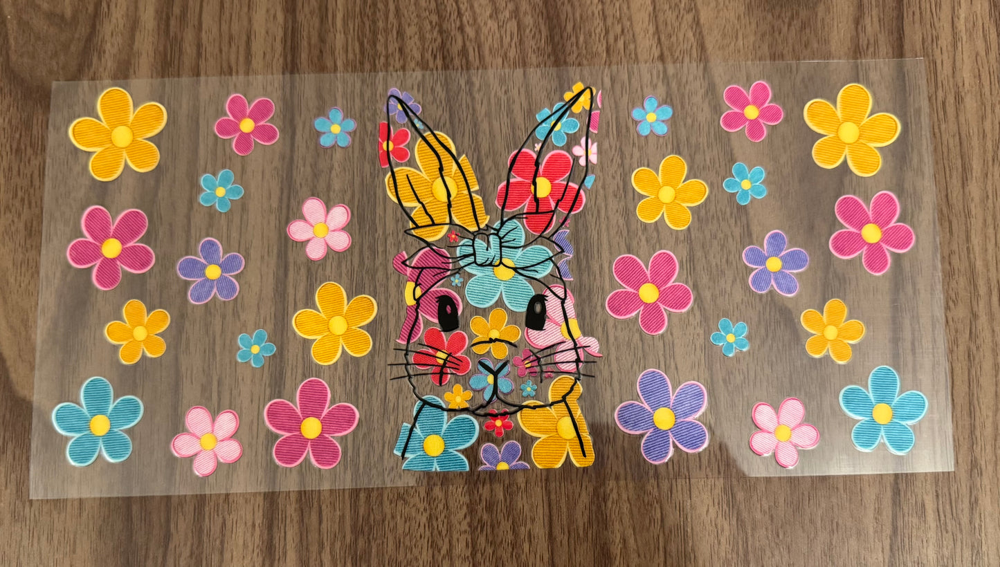 Colorful Flowery Bunny Cup Wrap