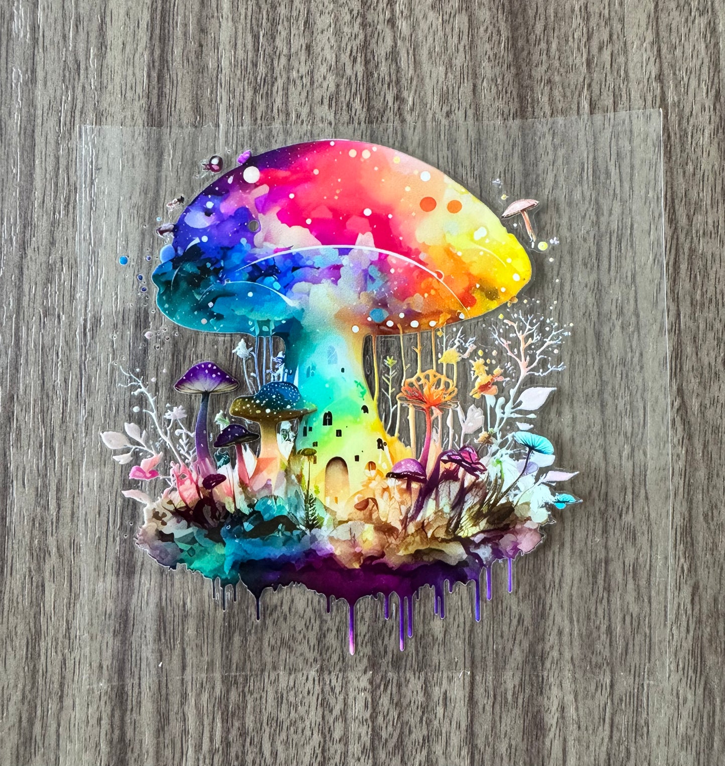 Colorful Mushroom Decal