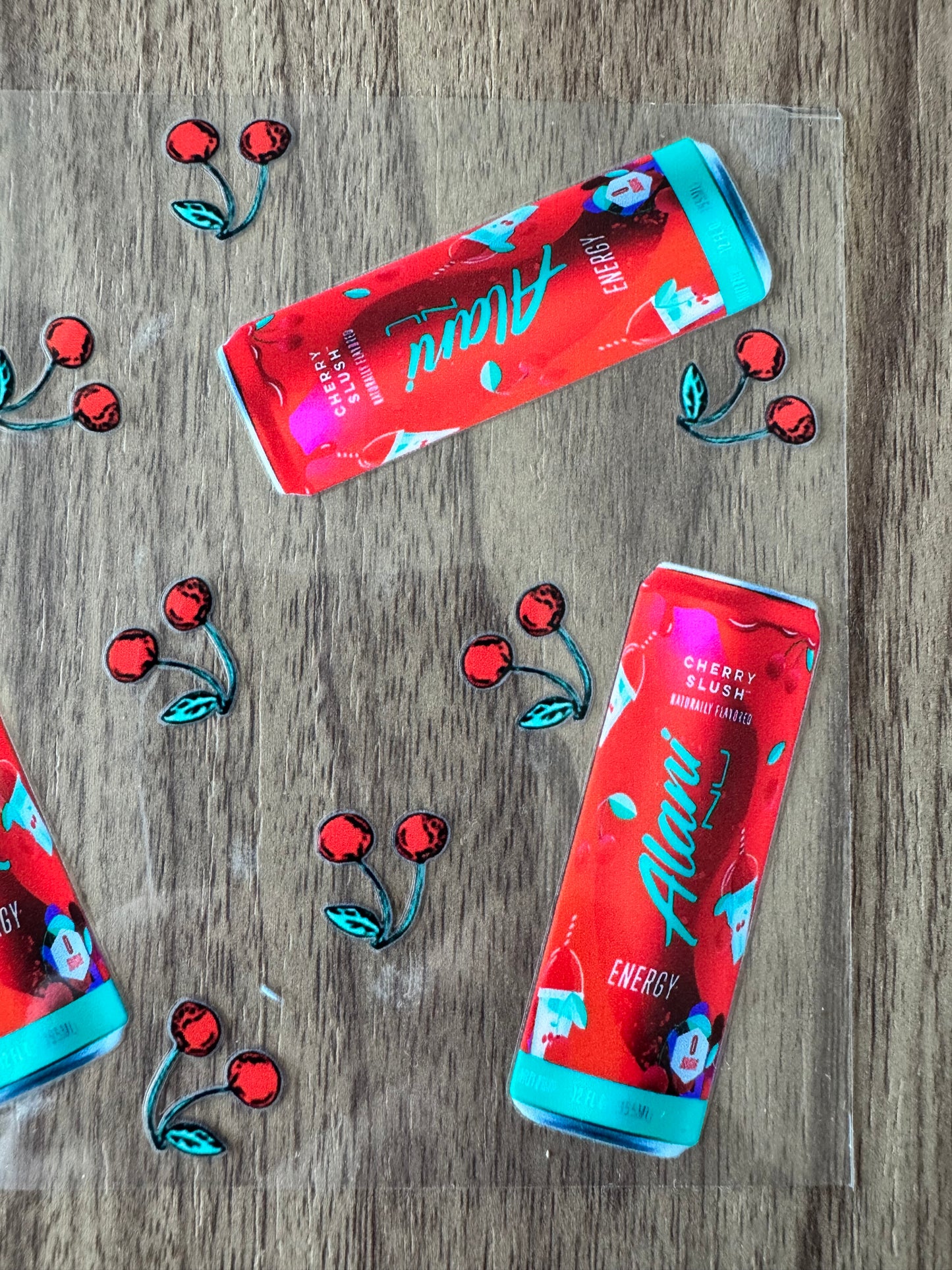 Red Cherry Energy Drink Cup Wrap