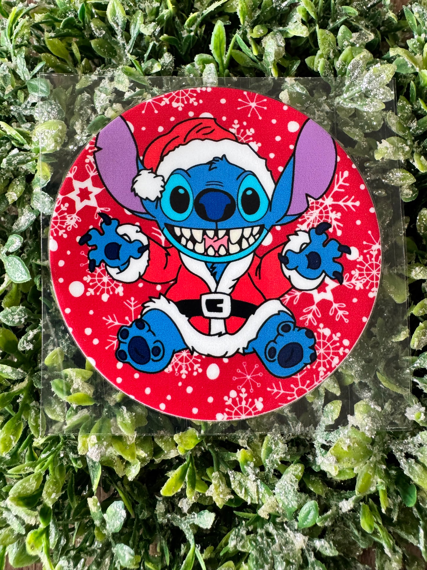 Santa Blue Alien Circle Decal