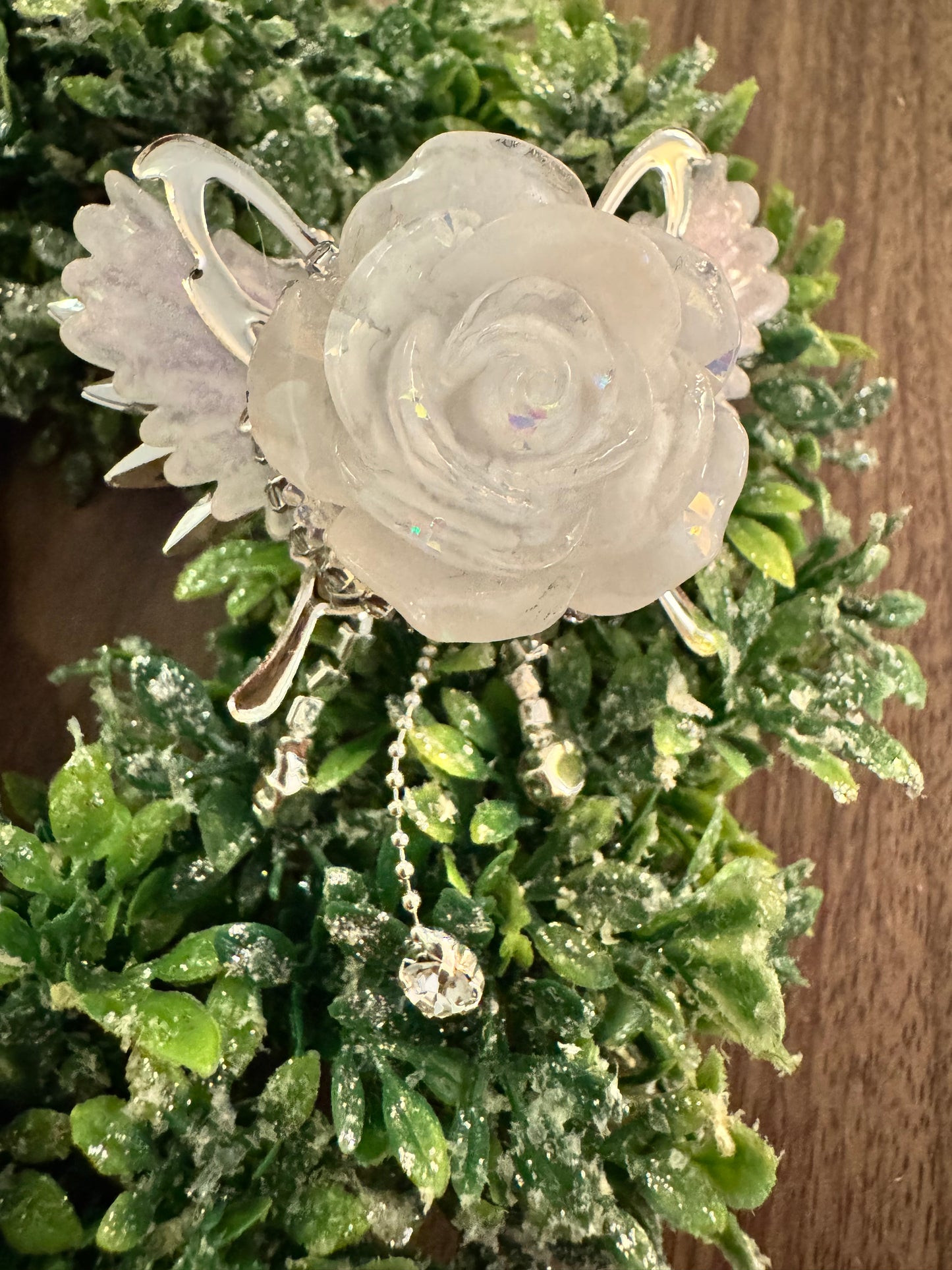 White Crystal Butterfly Topper