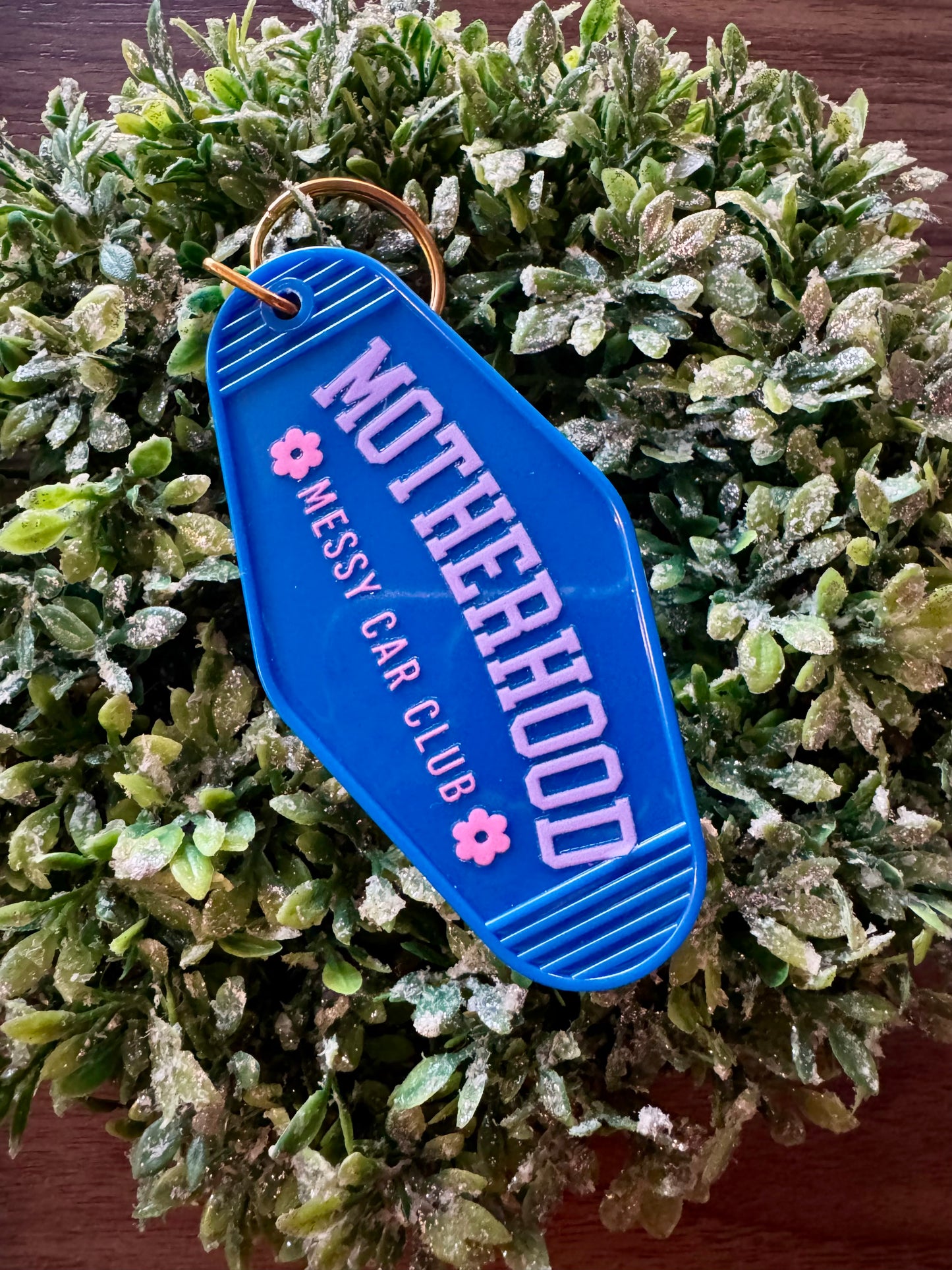 Motherhood Messy Car Keychain
