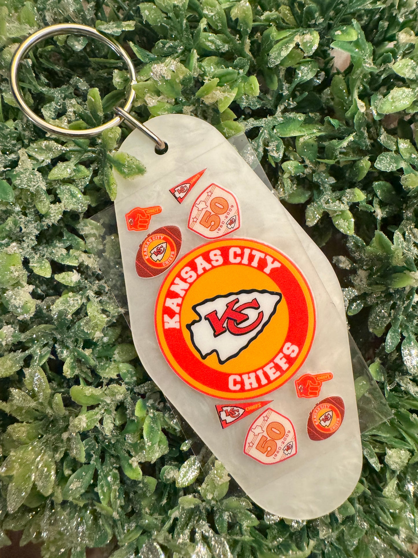 Kansas Football Keychain Decal