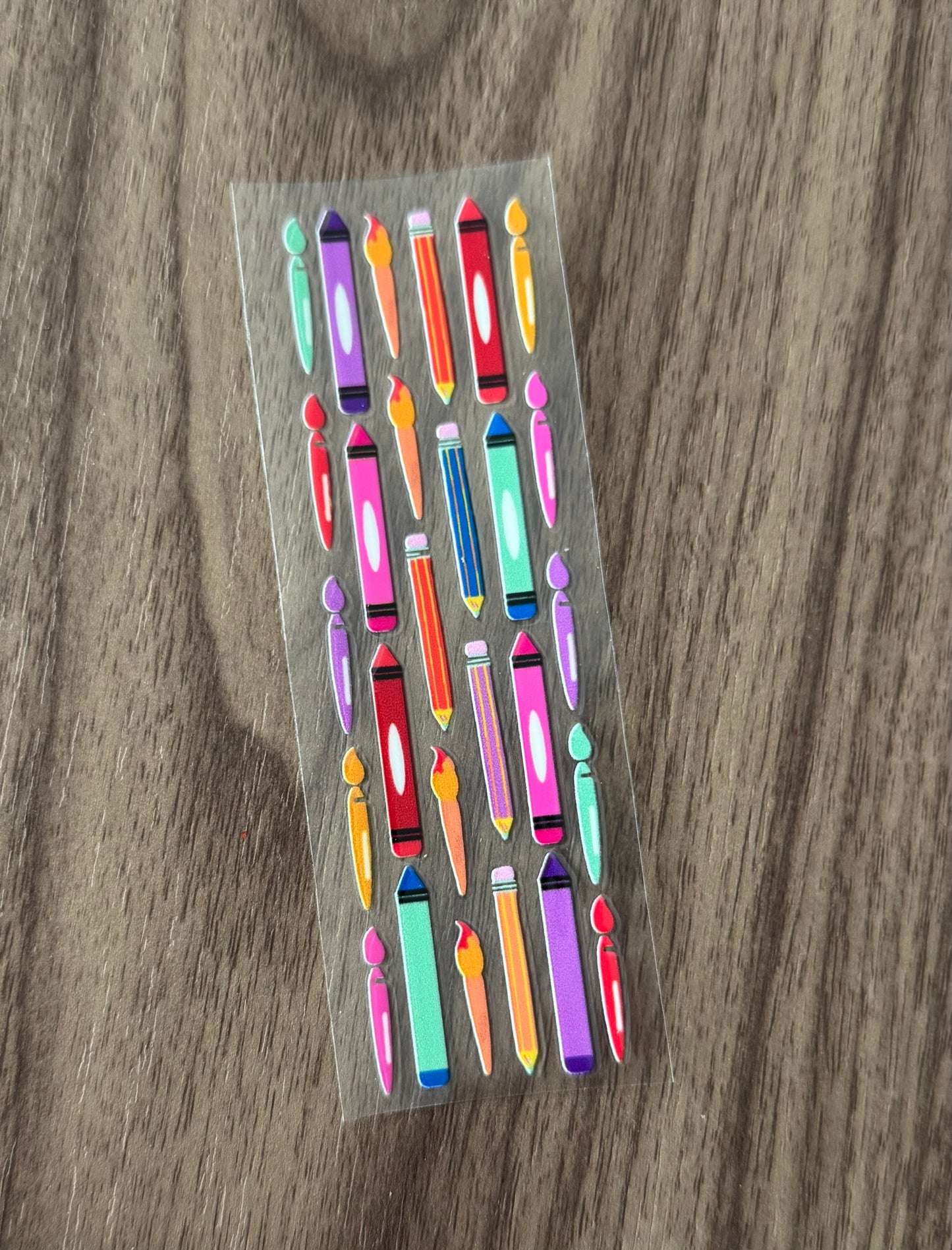 Colorful School Supplies Pen Wrap